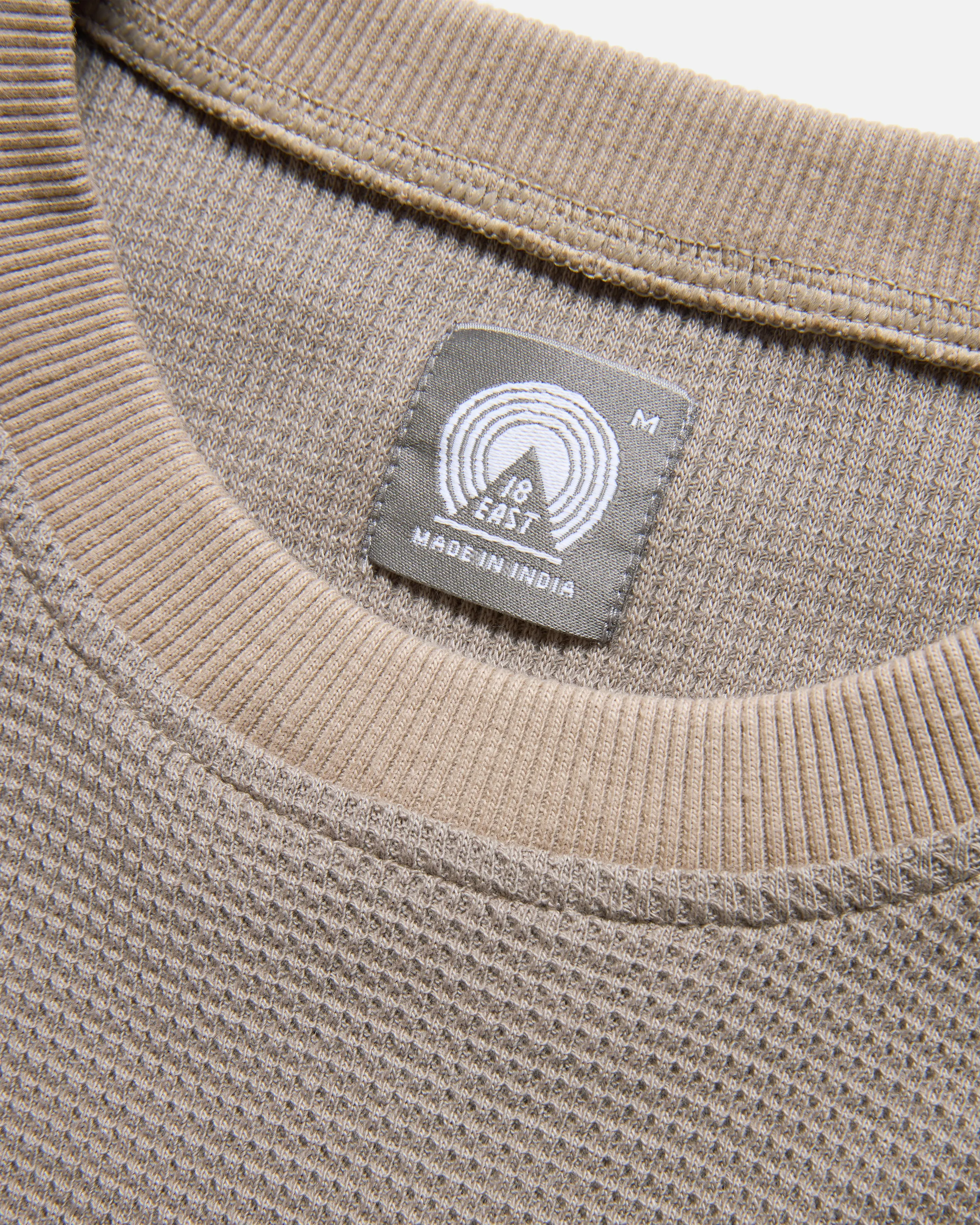 HIROCK LTE HALF SLEEVE CREWNECK - WALNUT TECH COTTON LIGHTWEIGHT THERMAL sold by 18 East product image thumbnail 4