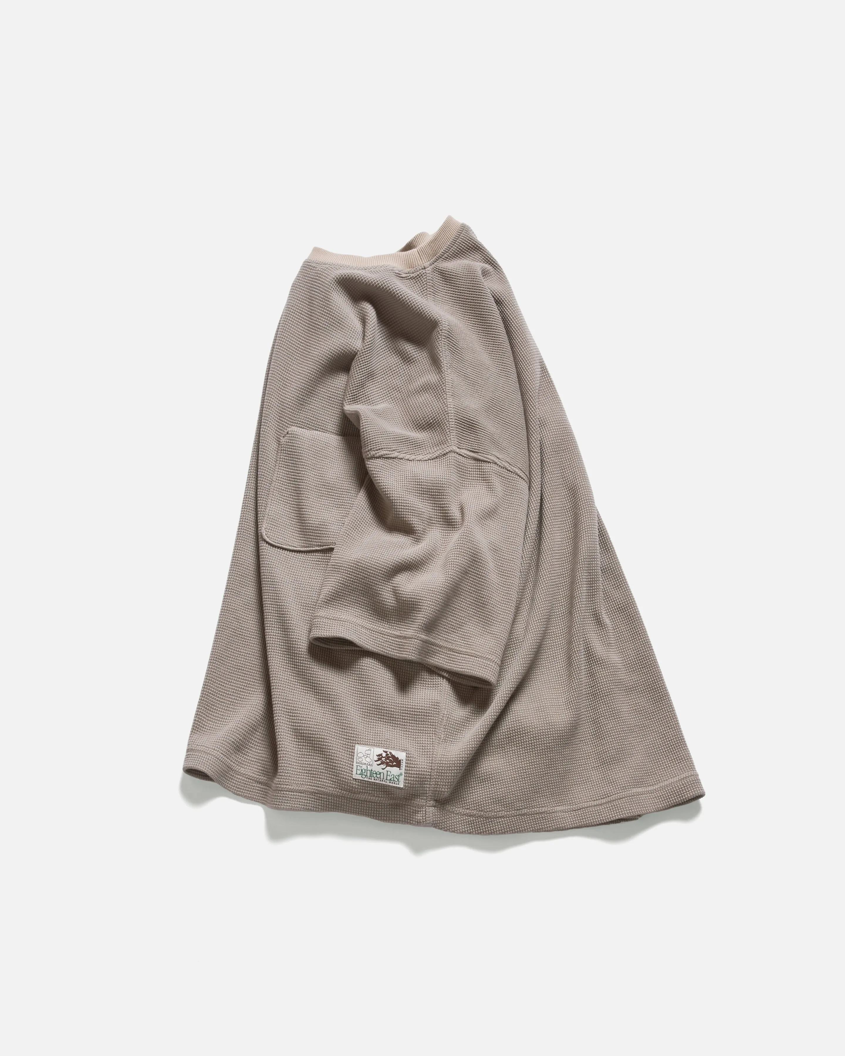 HIROCK LTE HALF SLEEVE CREWNECK - WALNUT TECH COTTON LIGHTWEIGHT THERMAL sold by 18 East product image thumbnail 3