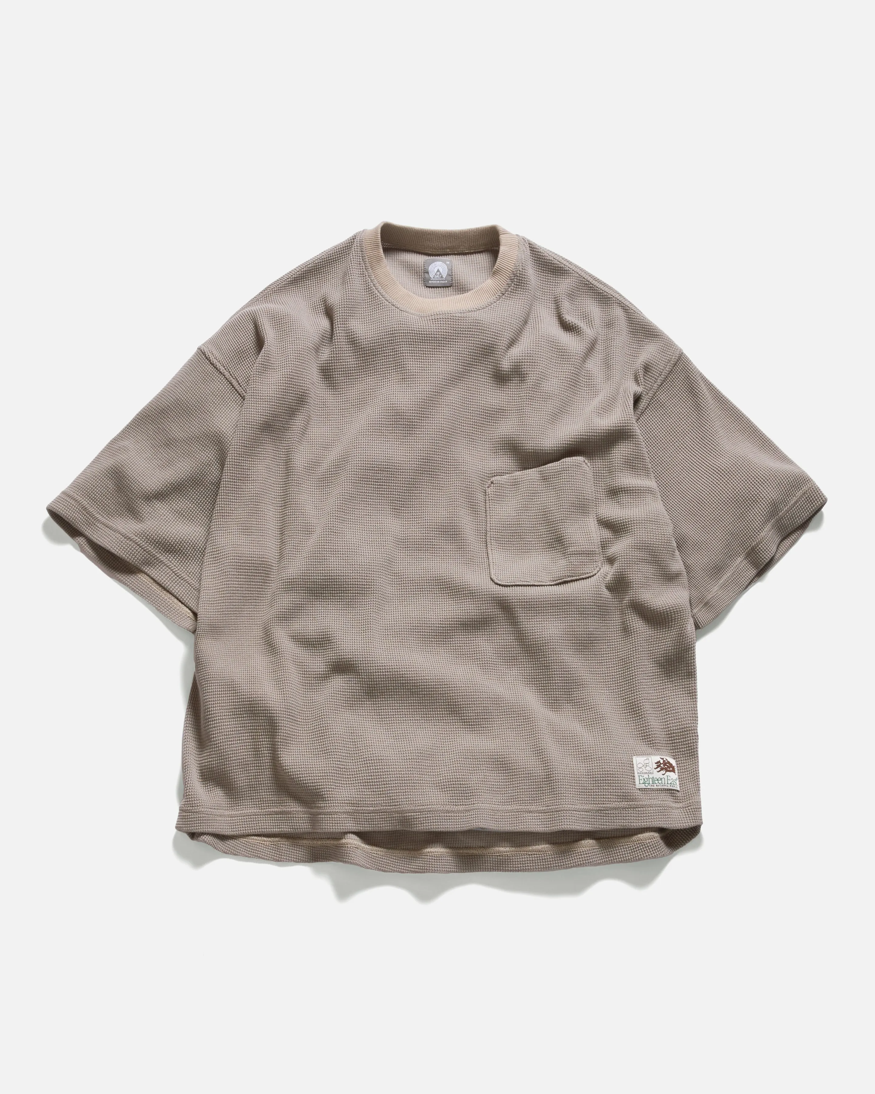 HIROCK LTE HALF SLEEVE CREWNECK - WALNUT TECH COTTON LIGHTWEIGHT THERMAL sold by 18 East