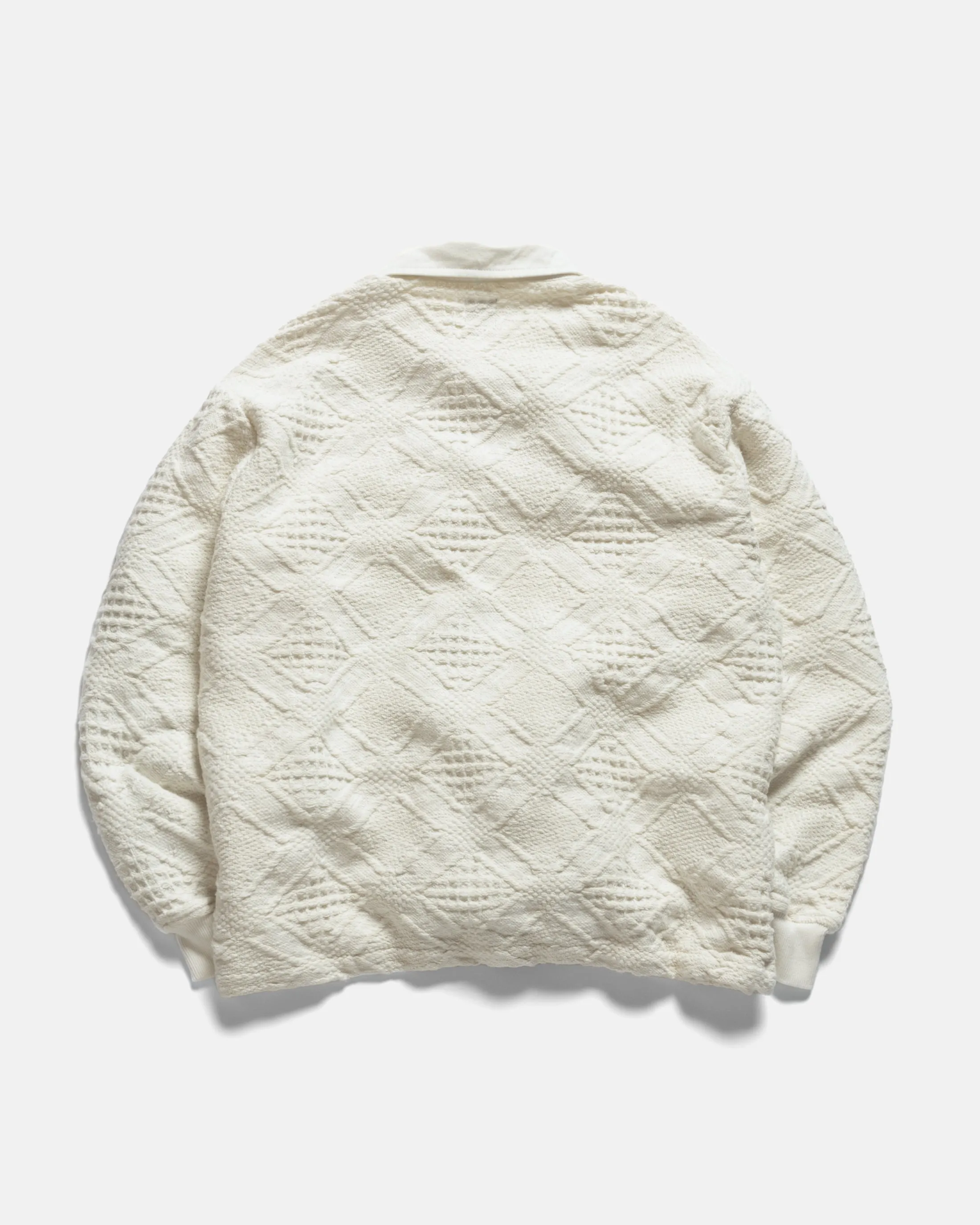 HOMER “SWEATER” POLO - WHITE HANDLOOM COTTON BLANKETING sold by 18 East product image thumbnail 3