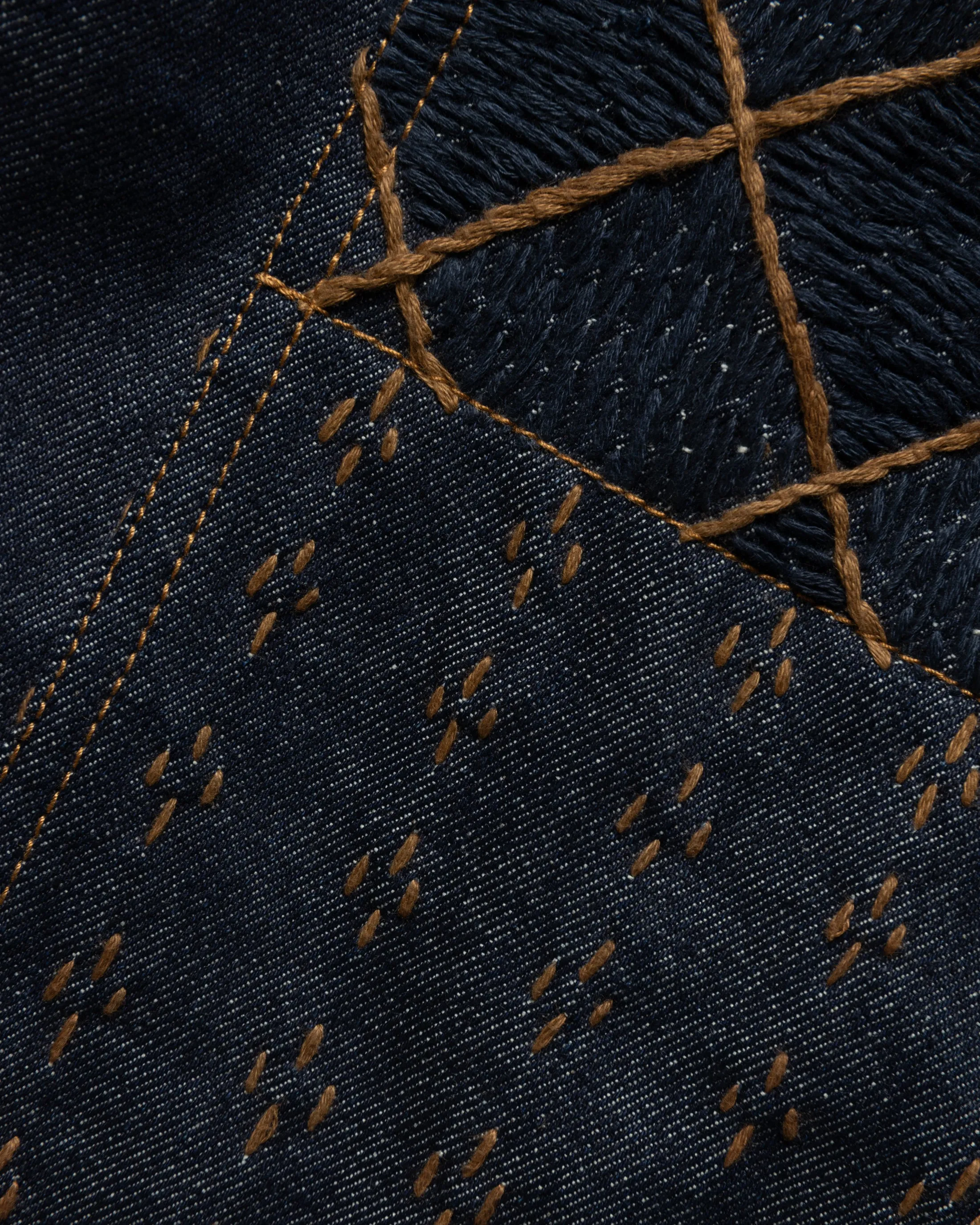 ELI HAND-EMBROIDERED DOUBLE KNEE WORK PANT - 13oz. RAW DENIM sold by 18 East product image thumbnail 4