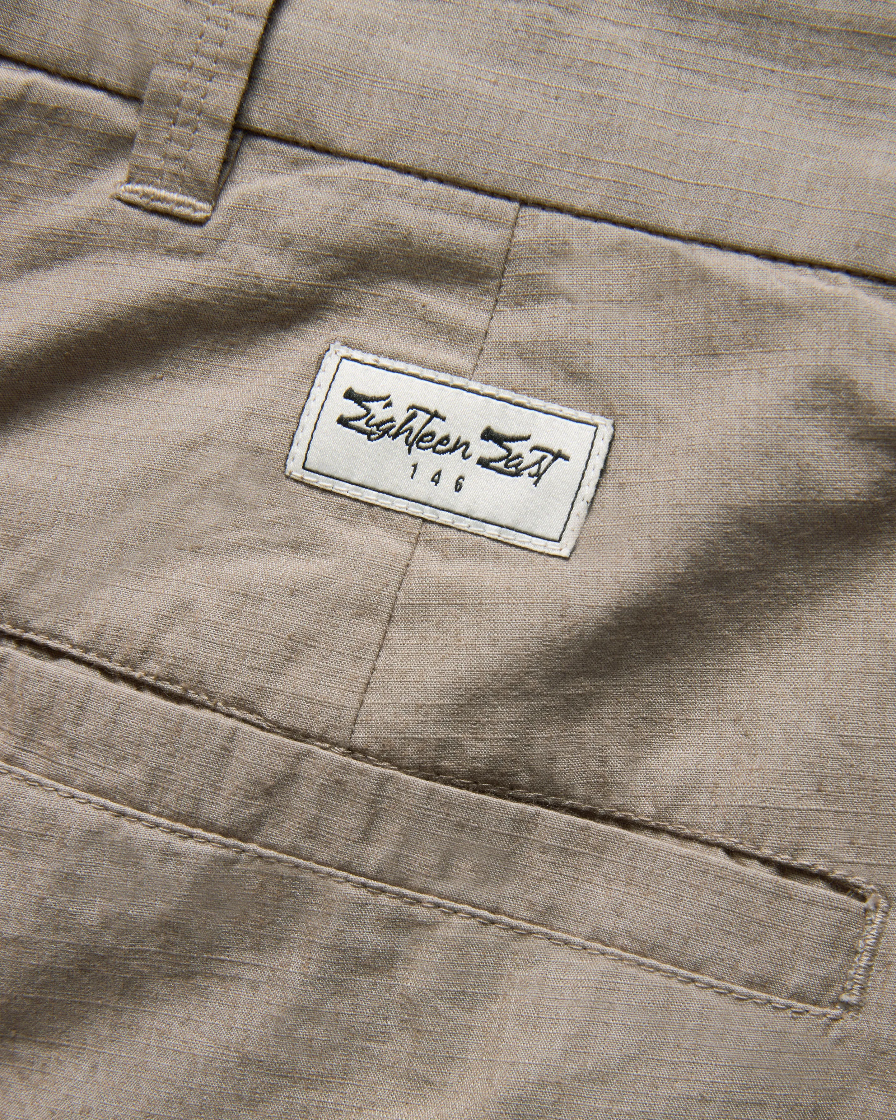 JIAN SINGLE PLEAT PANT - VINTAGE KHAKI COTTON MICRO RIPSTOP sold by 18 East product image thumbnail 5