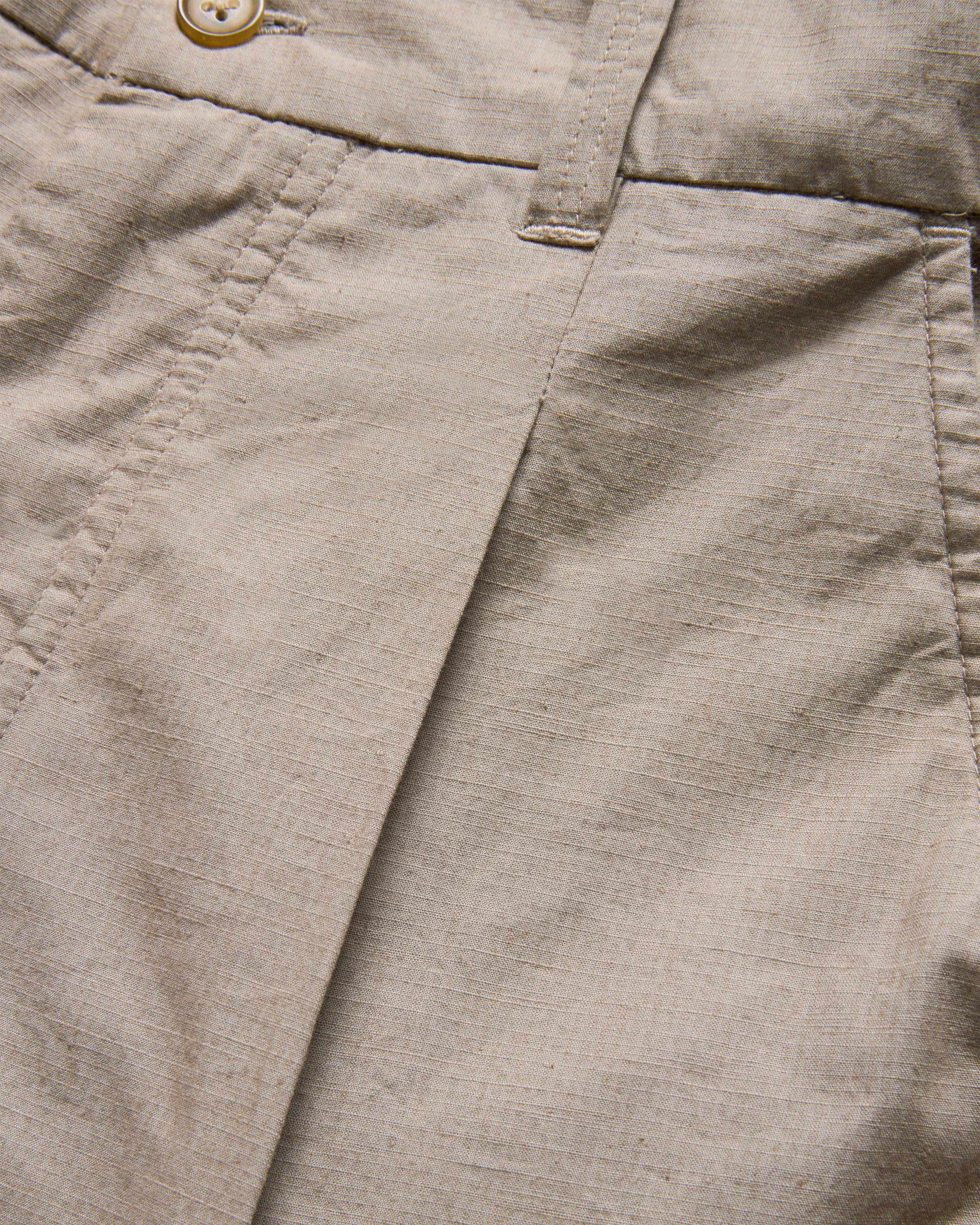 JIAN SINGLE PLEAT PANT - VINTAGE KHAKI COTTON MICRO RIPSTOP sold by 18 East product image thumbnail 3