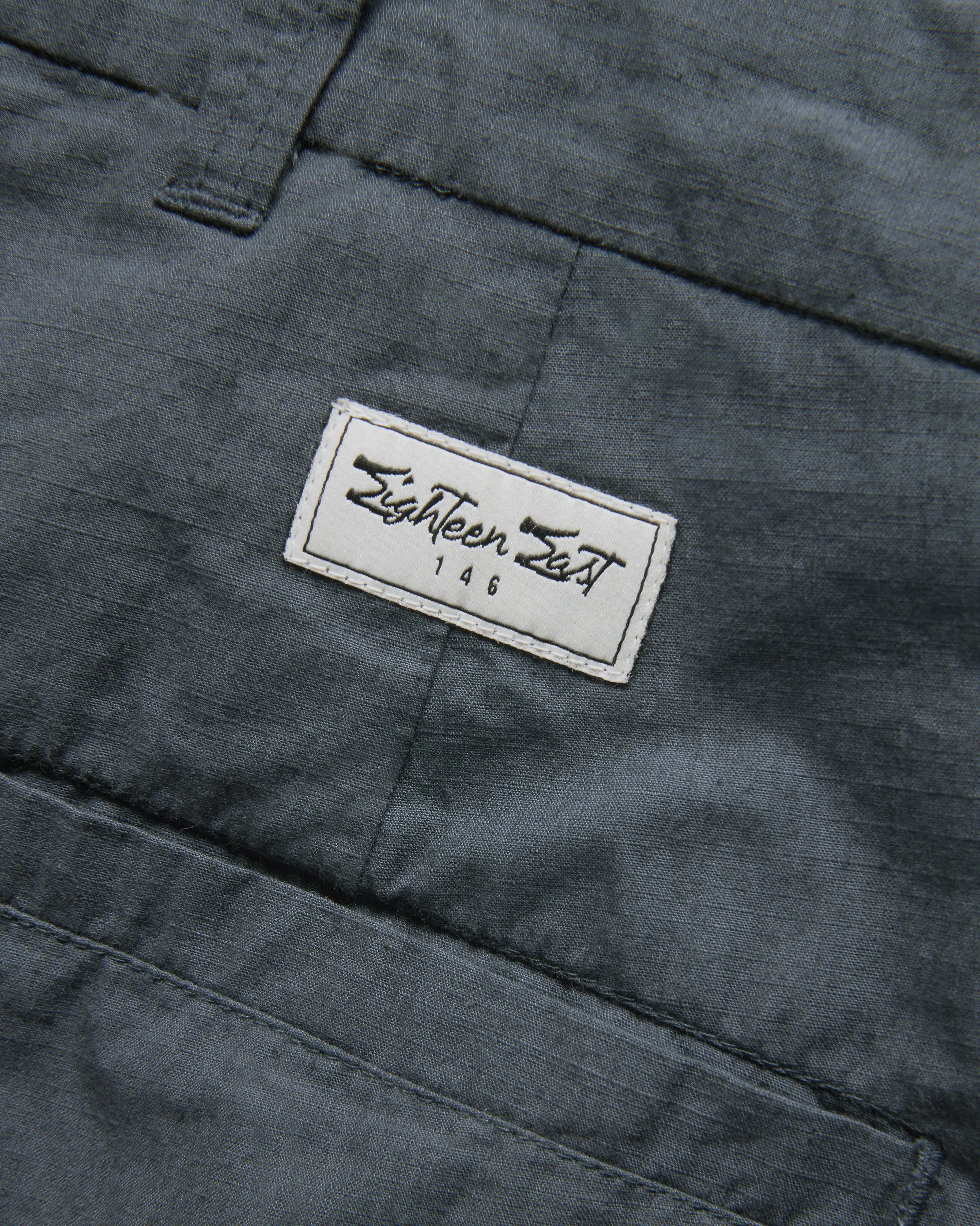 JIAN SINGLE PLEAT PANT - WASHED SLATE COTTON MICRO RIPSTOP sold by 18 East product image thumbnail 5