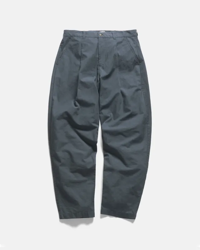 JIAN SINGLE PLEAT PANT - WASHED SLATE COTTON MICRO RIPSTOP sold by 18 East