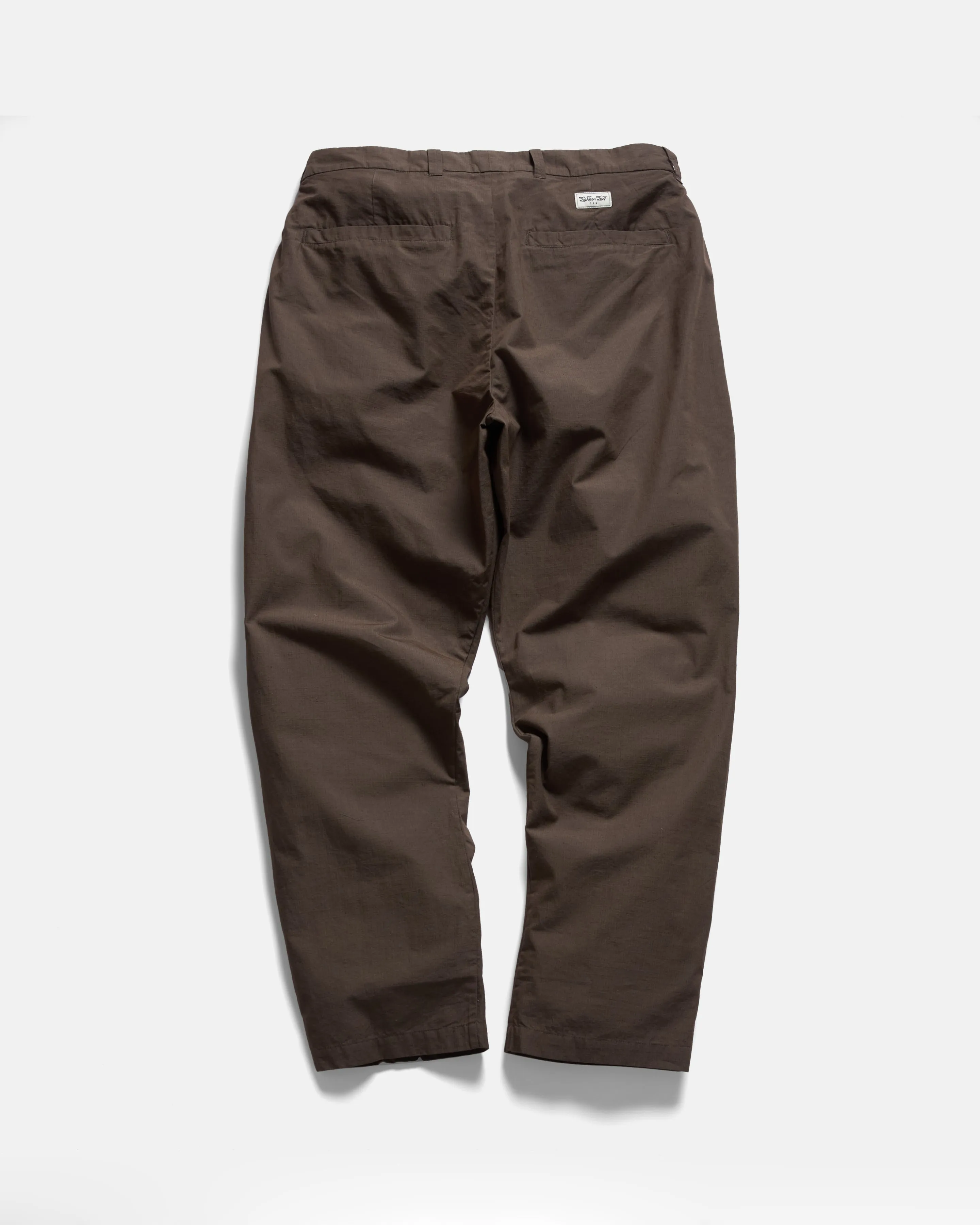 JIAN SINGLE PLEAT PANT - CHOCOLATE COTTON MICRO RIPSTOP sold by 18 East product image thumbnail 2