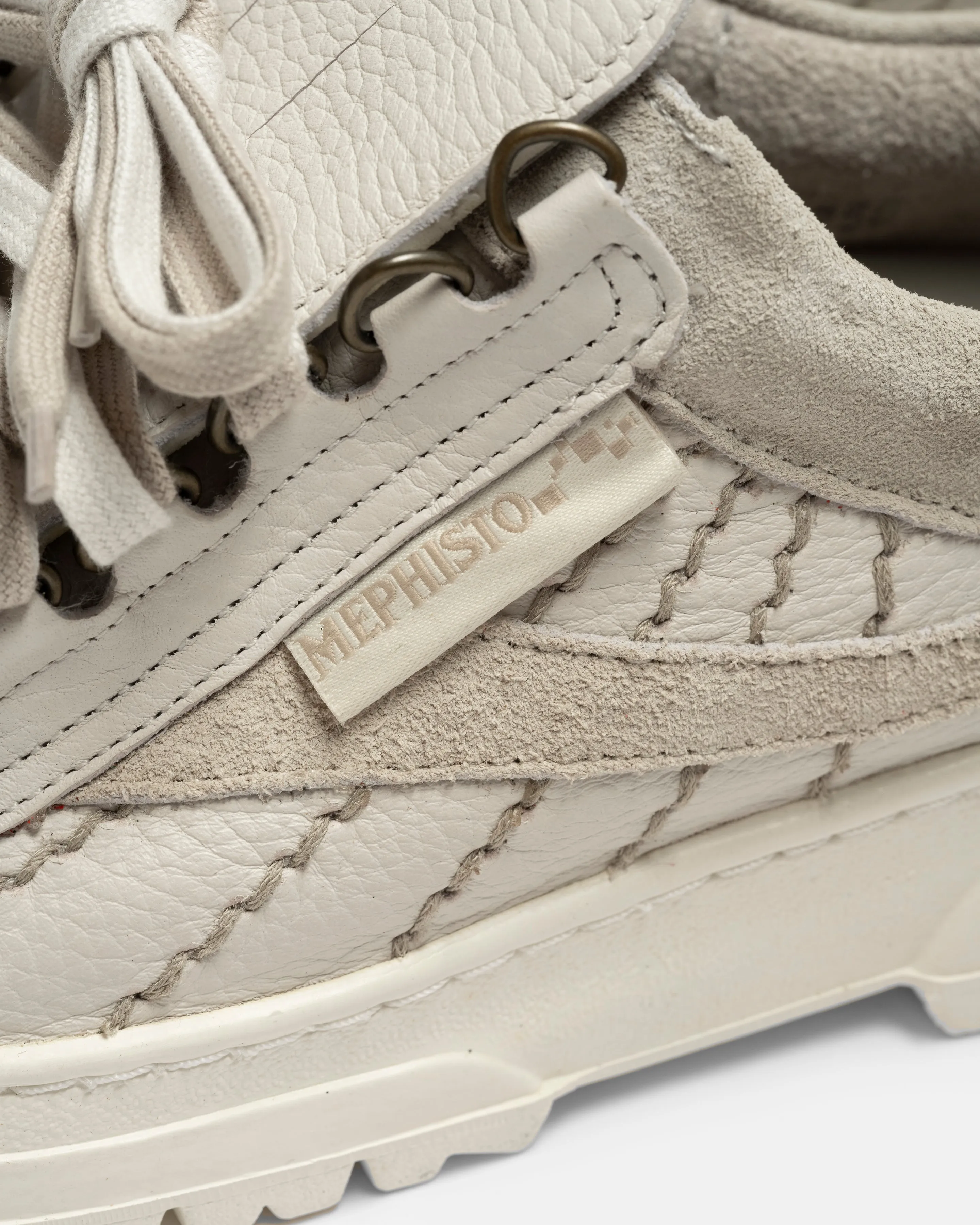 THE 18E MEPHISTO BREAK SPECTRUM - WHITE GERMAN CHROME TANNED PEBBLED LEATHER / FOG ROUGHOUT SUEDE sold by 18 East product image thumbnail 4