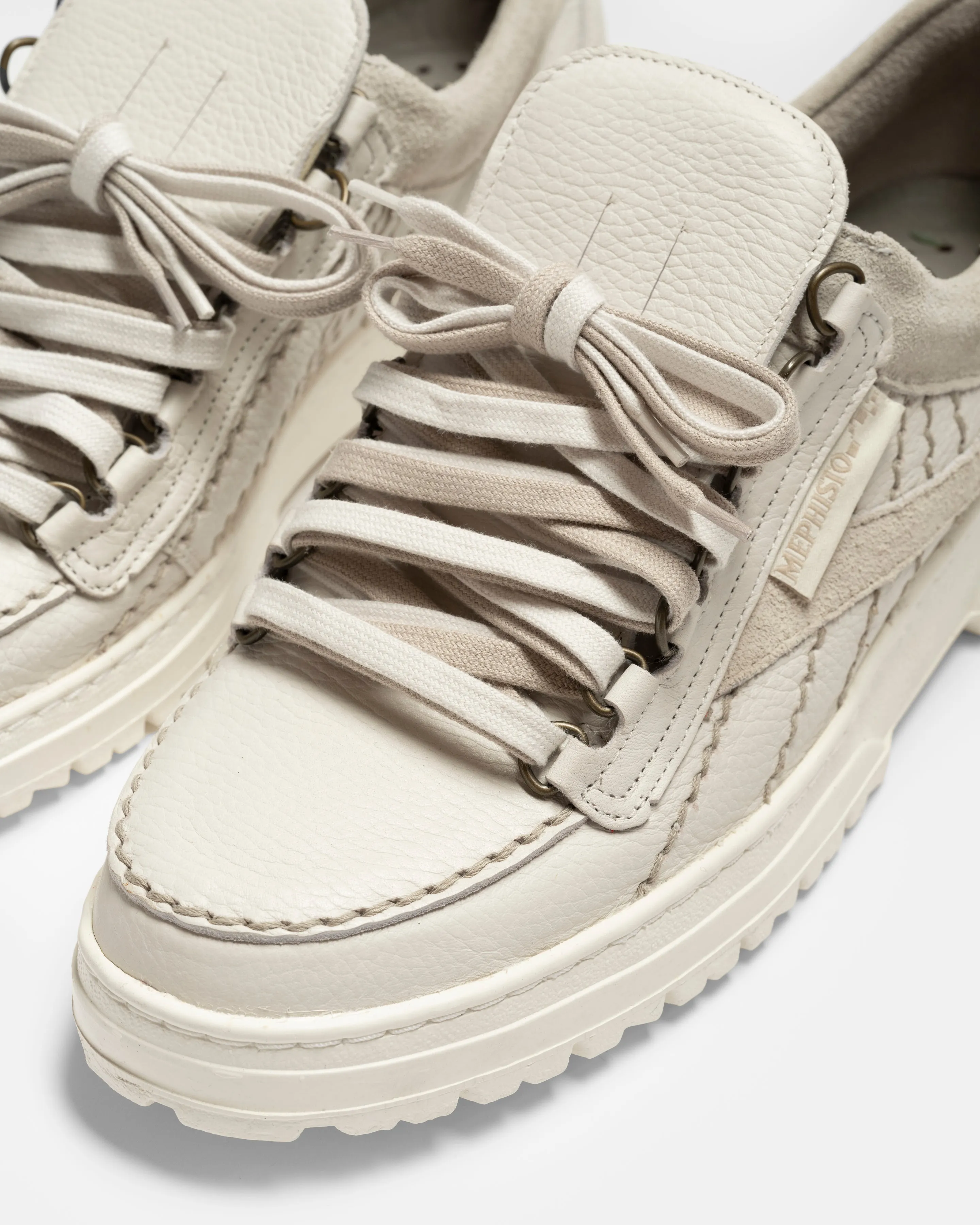 THE 18E MEPHISTO BREAK SPECTRUM - WHITE GERMAN CHROME TANNED PEBBLED LEATHER / FOG ROUGHOUT SUEDE sold by 18 East product image thumbnail 3