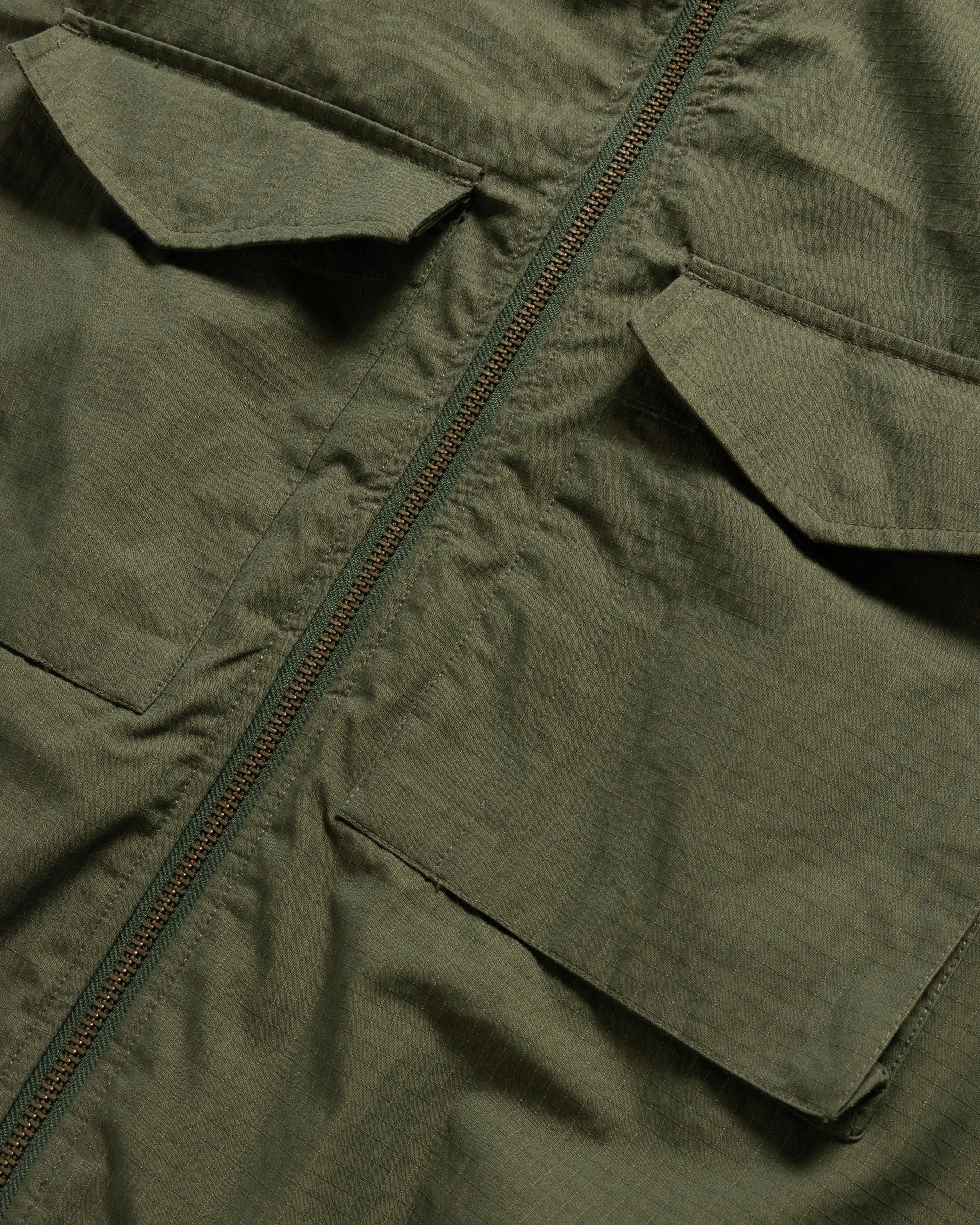 WEP FLIGHT JACKET - SAGE OLIVE / KHAKI DOUBLE-DYE COTTON/NYLON RIPSTOP sold by 18 East product image thumbnail 3