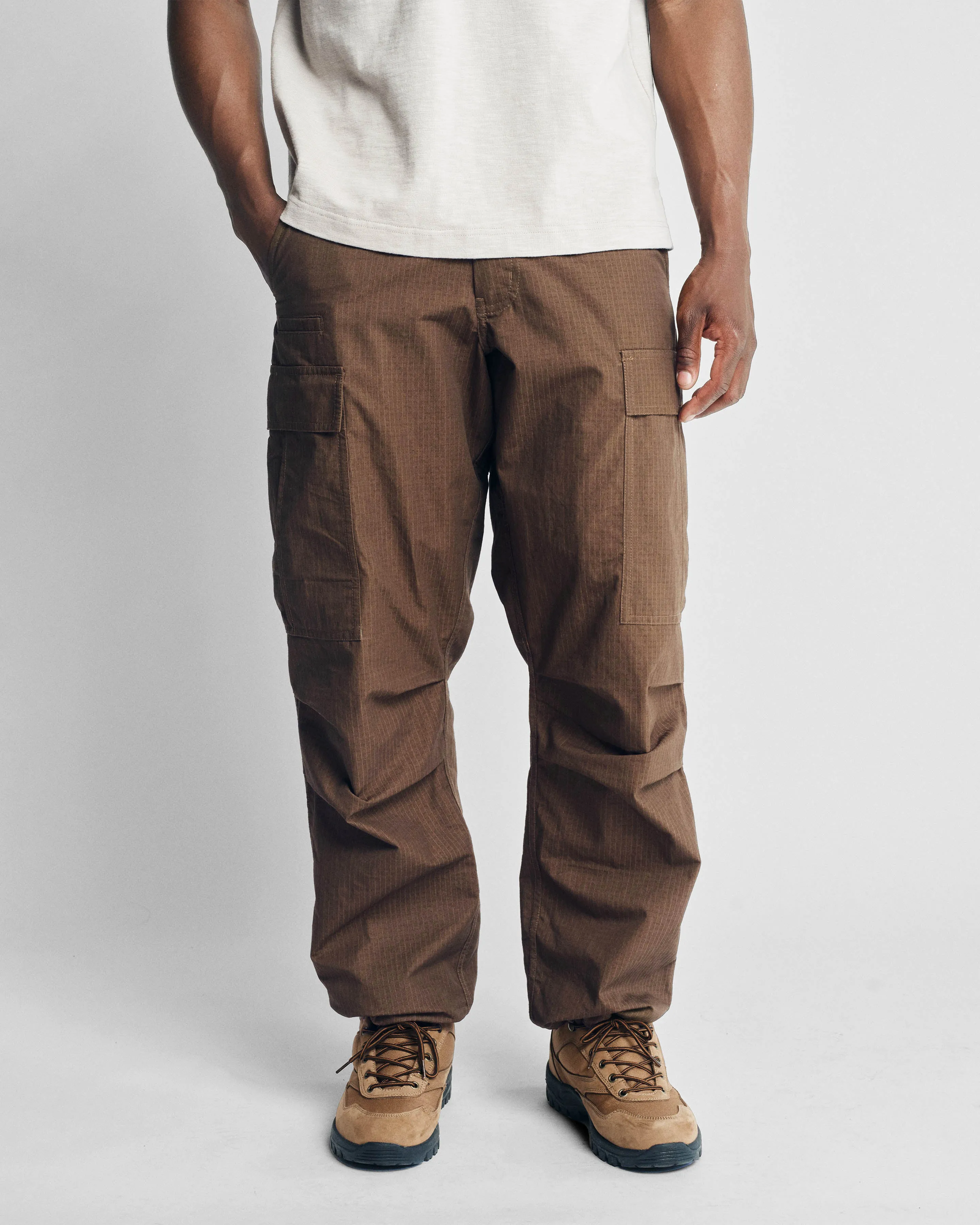 TAC UTILITY CARGO PANT - COCOA / KHAKI DOUBLE-DYE COTTON/NYLON RIPSTOP sold by 18 East product image thumbnail 2