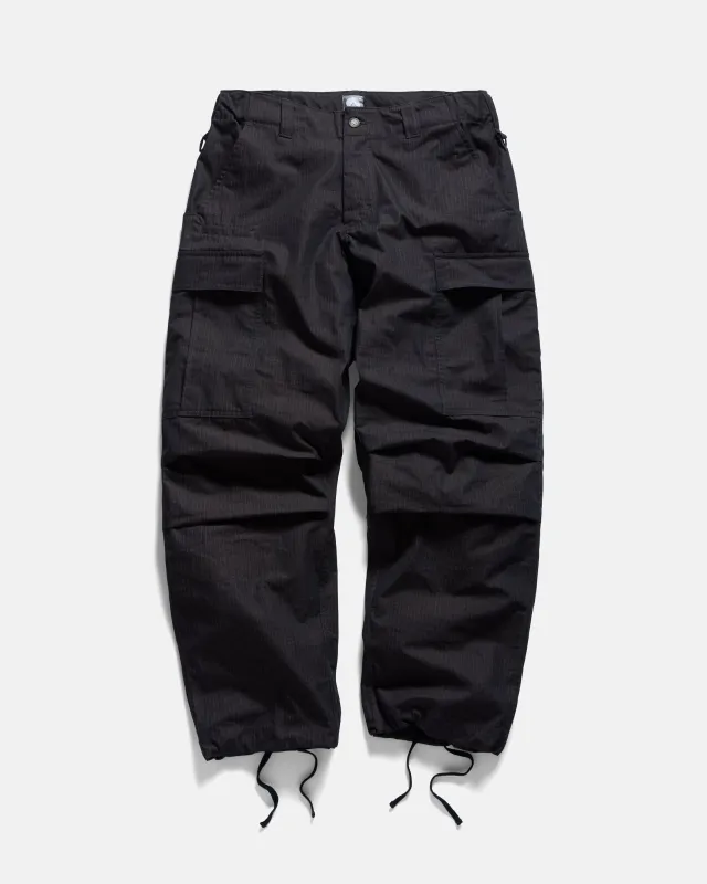 TAC UTILITY CARGO PANT - BLACK / KHAKI DOUBLE-DYE COTTON/NYLON RIPSTOP sold by 18 East