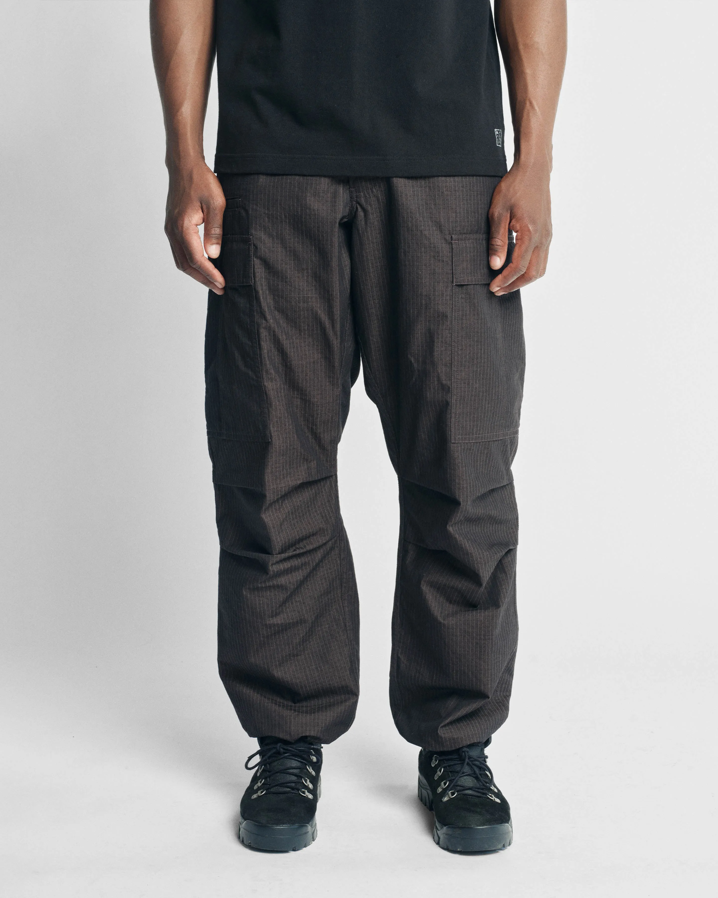 TAC UTILITY CARGO PANT - BLACK / KHAKI DOUBLE-DYE COTTON/NYLON RIPSTOP sold by 18 East product image thumbnail 2