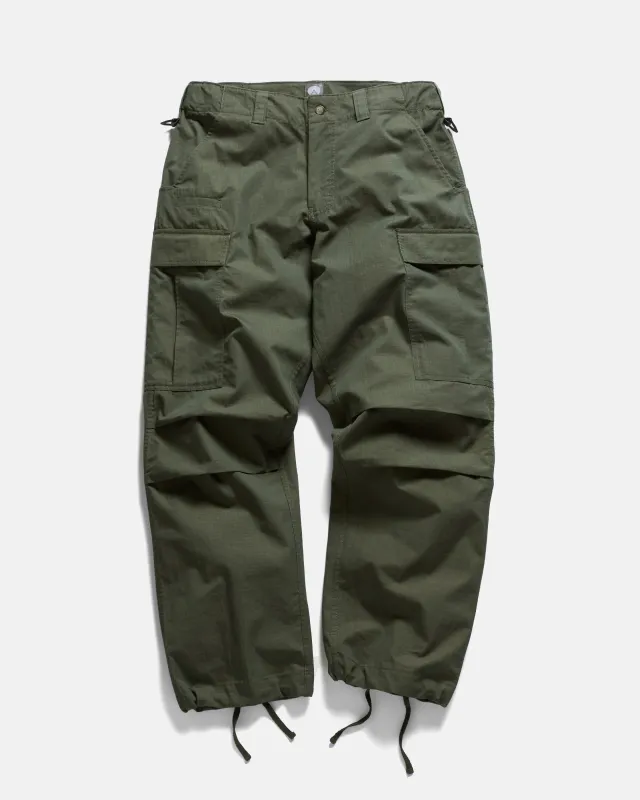 TAC UTILITY CARGO PANT - SAGE OLIVE / KHAKI DOUBLE-DYE COTTON/NYLON RIPSTOP sold by 18 East