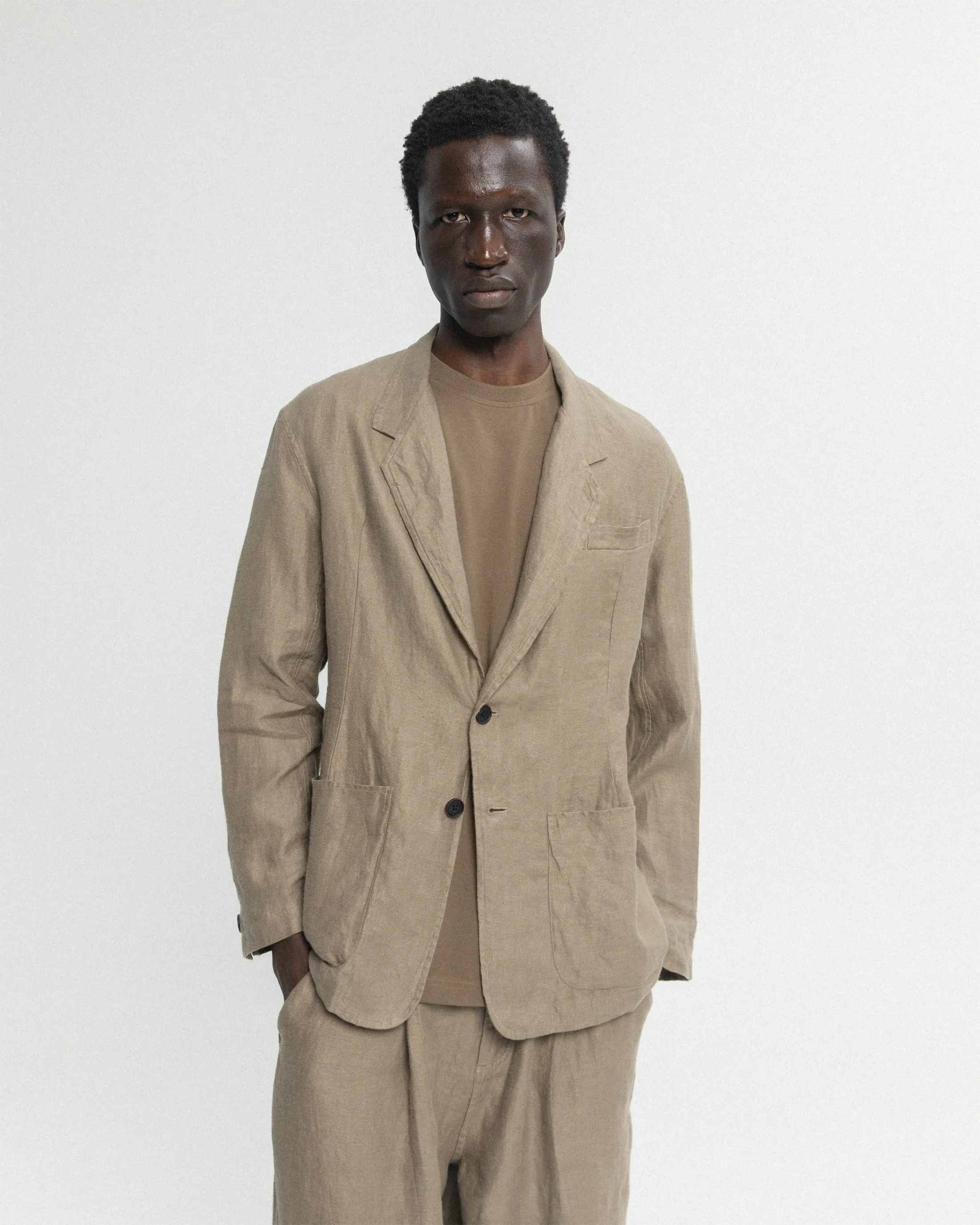 BRERA SINGLE BREASTED BLAZER - FALLEN ROCK LINEN TWILL sold by 18 East product image thumbnail 2