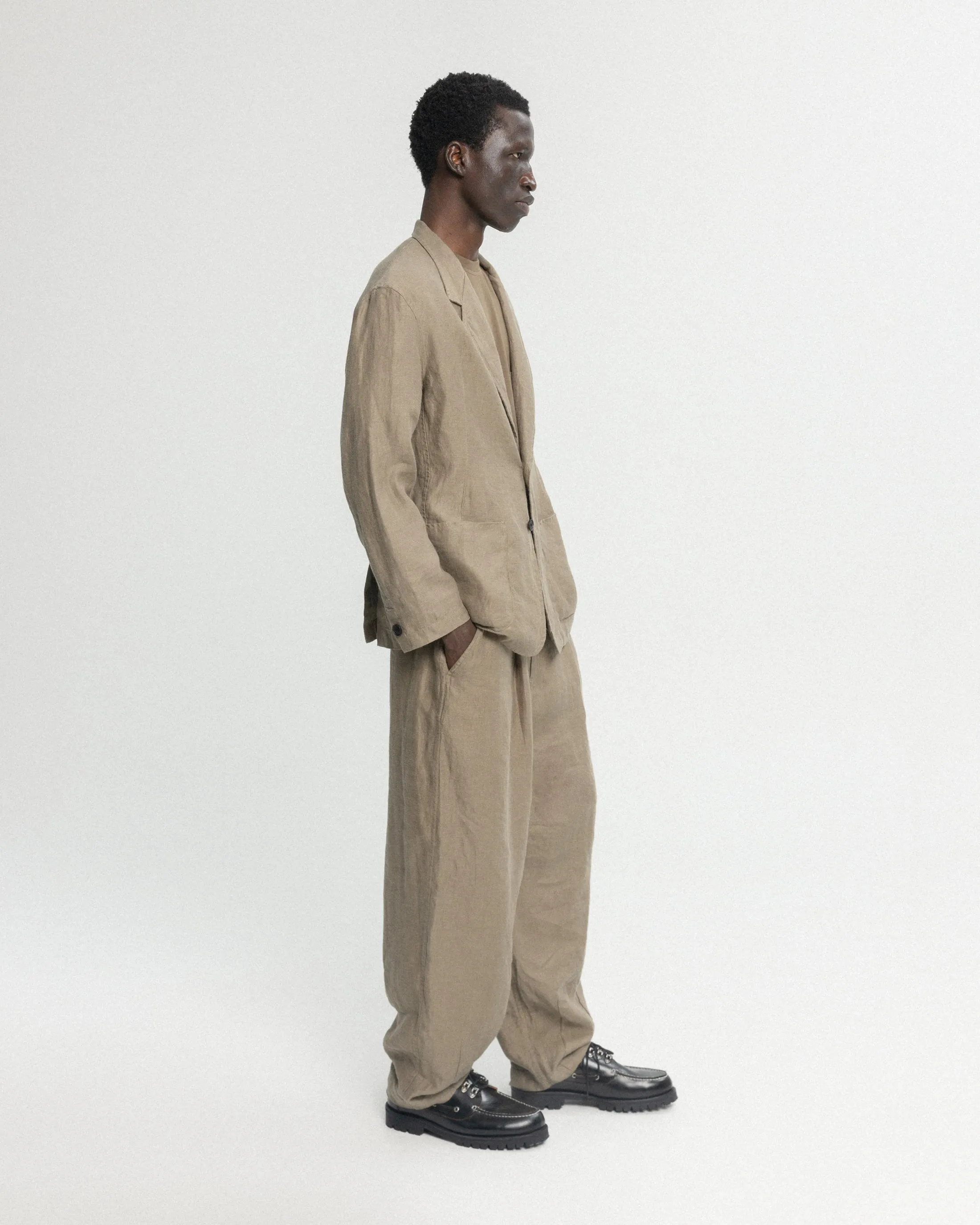BRERA SINGLE BREASTED BLAZER - FALLEN ROCK LINEN TWILL sold by 18 East product image thumbnail 4