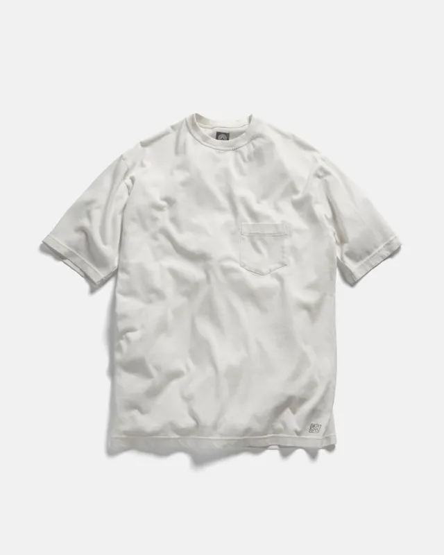 IAN VINTAGE POCKET TEE - WHITE 7.75 oz. ALL SEASON COTTON JERSEY made by 18 East