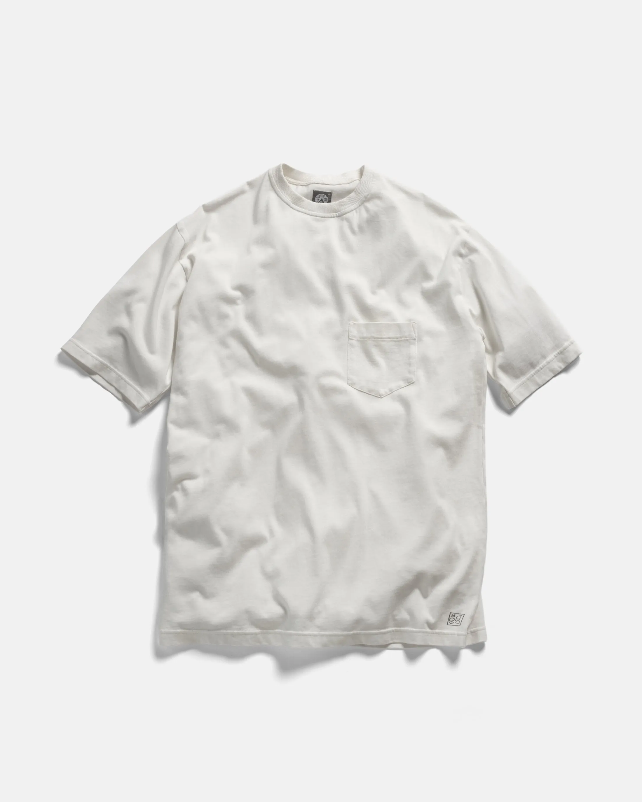 IAN VINTAGE POCKET TEE - WHITE 7.75 oz. ALL SEASON COTTON JERSEY sold by 18 East