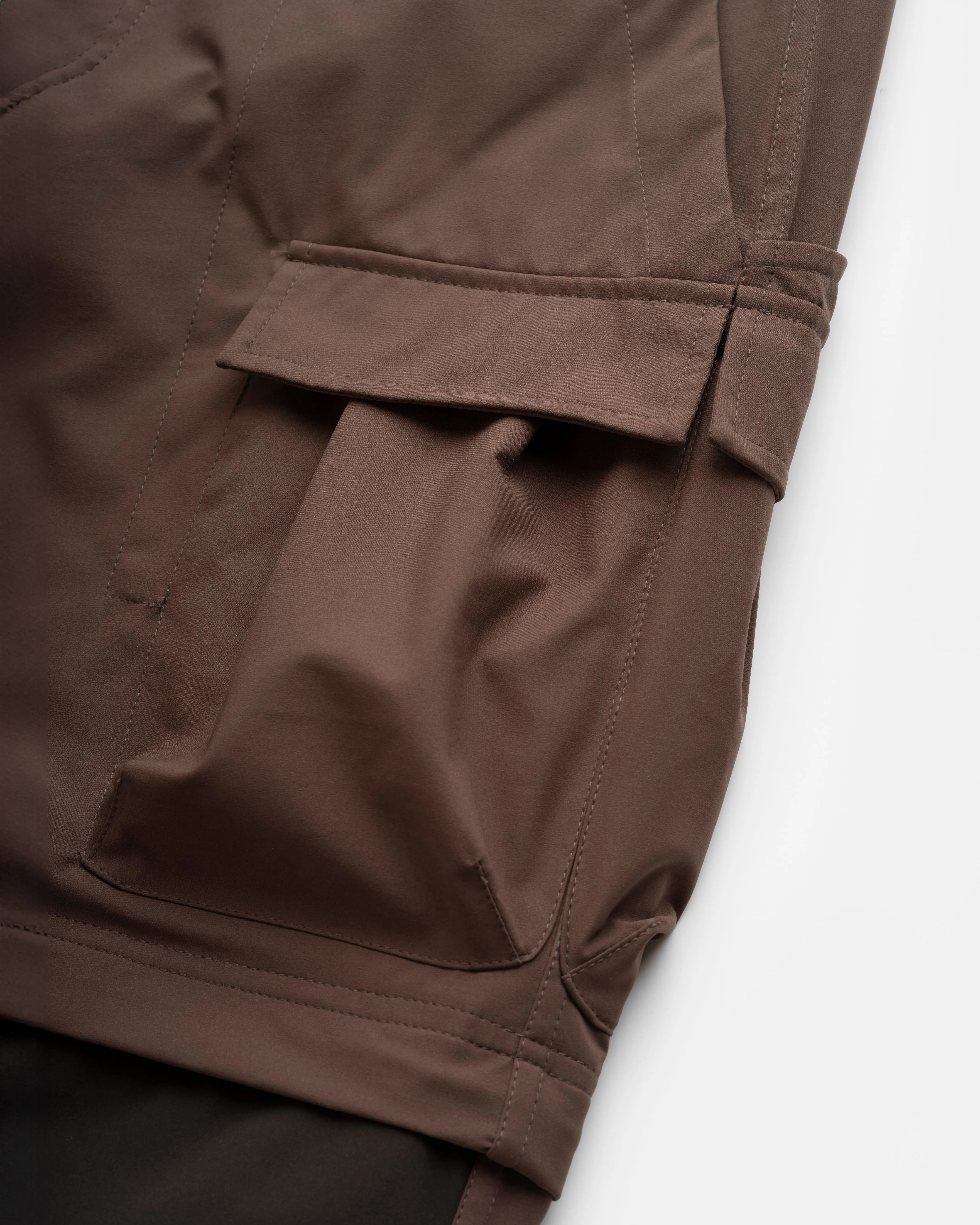 CASCADE OUTDOOR PROTECTION SYSTEM CONVERTIBLE CARGO PANT - BROWN / WASHED BLACK WATER-REPELLENT BONDED MEMBRANE sold by 18 East product image thumbnail 4