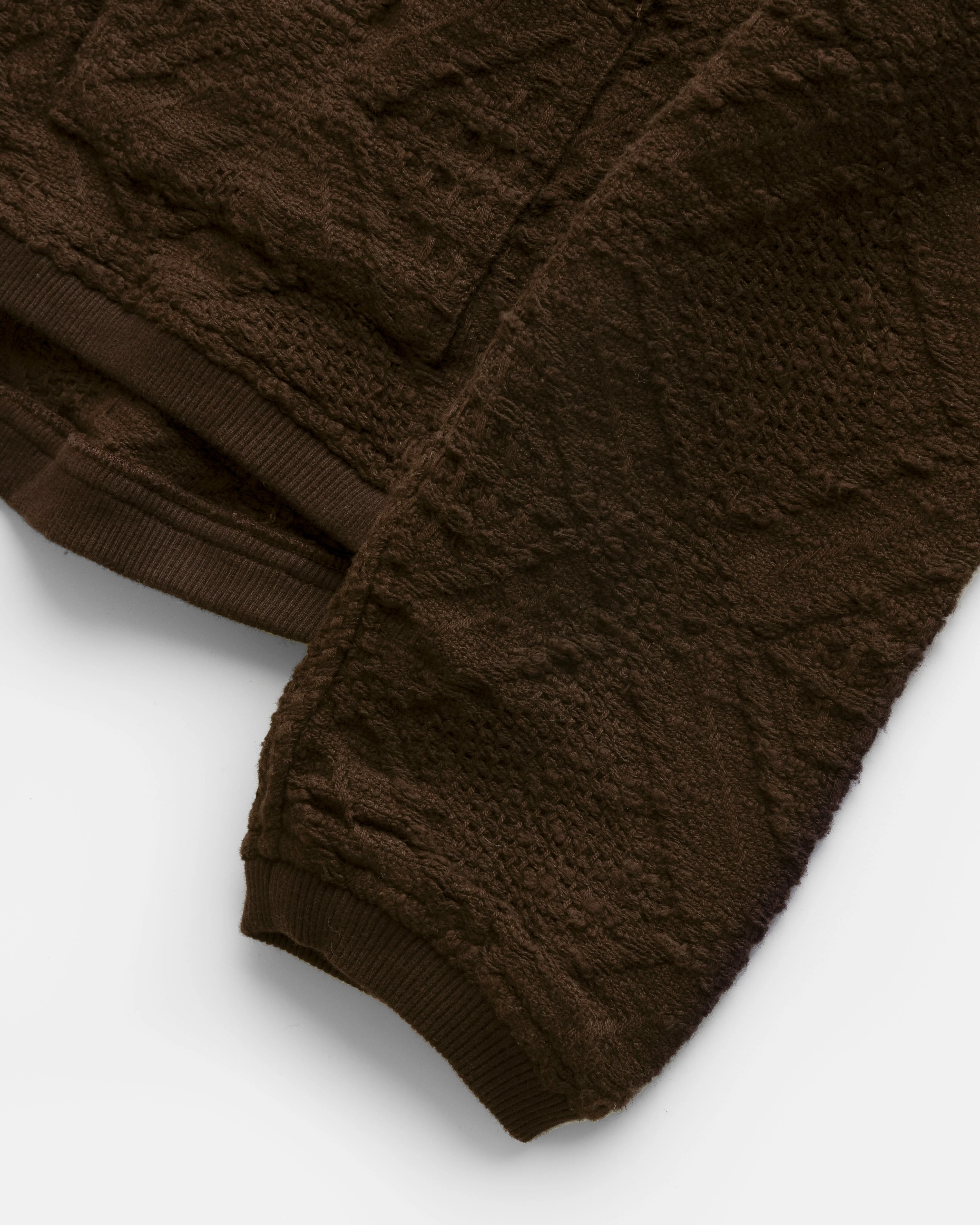 FOLA V-NECK CARDIGAN - BLACK COFFEE HANDLOOM COTTON BLANKETING sold by 18 East product image thumbnail 4