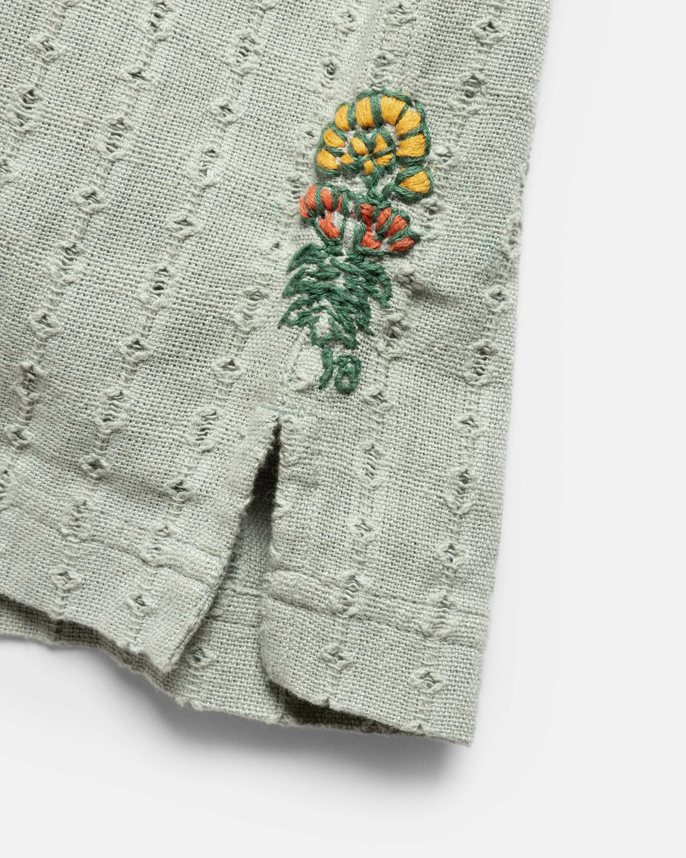 PETER SS POLO - LUNAR ROCK HANDWOVEN COTTON MESH sold by 18 East product image thumbnail 5