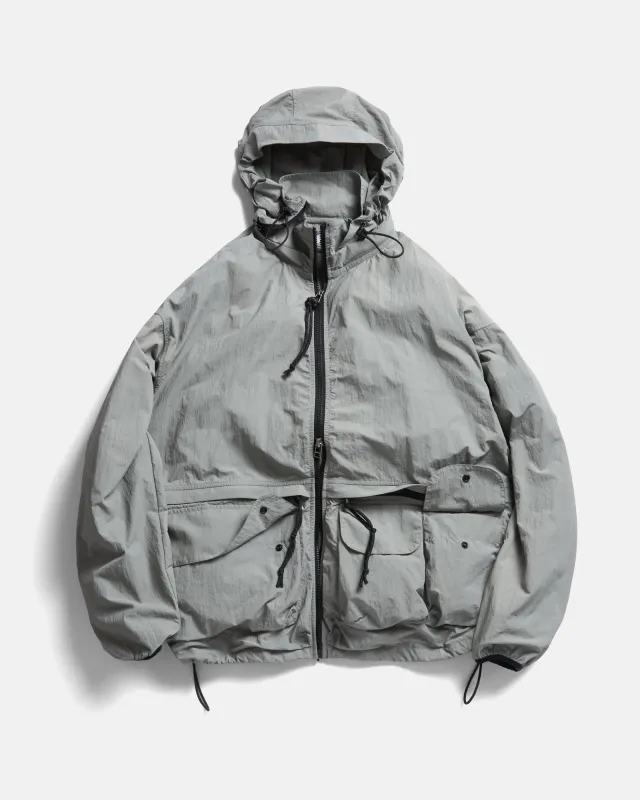 BANKS 2.0 UTILITY JACKET WITH REMOVABLE HOOD - LUNAR ROCK FEATHERWEIGHT MICRO RIPSTOP NYLON sold by 18 East