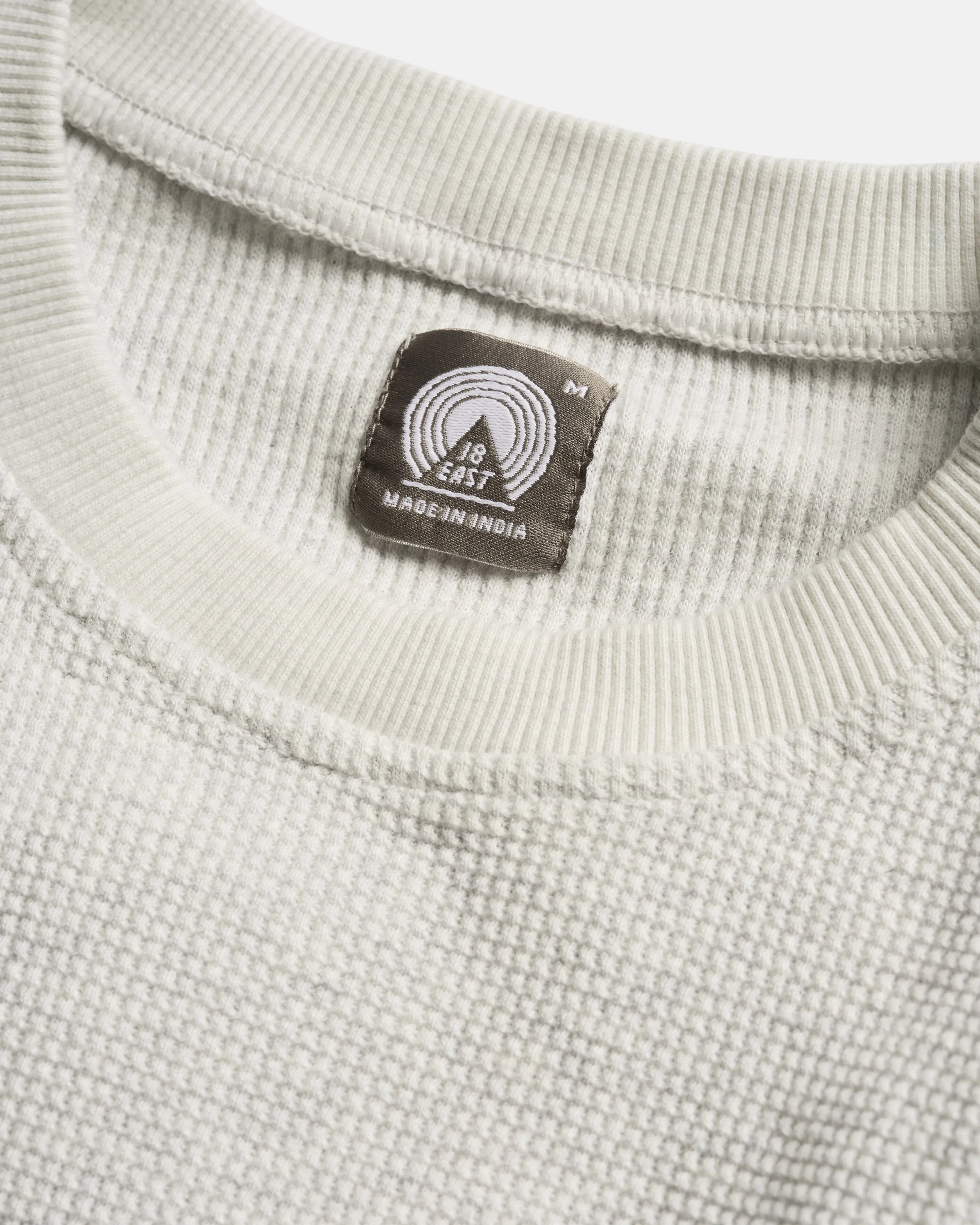 HIROCK LTE HALF SLEEVE CREWNECK - FOG HEATHER TECH COTTON LIGHTWEIGHT THERMAL sold by 18 East product image thumbnail 3