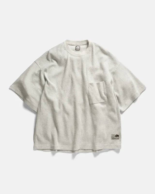 HIROCK LTE HALF SLEEVE CREWNECK - FOG HEATHER TECH COTTON LIGHTWEIGHT THERMAL sold by 18 East