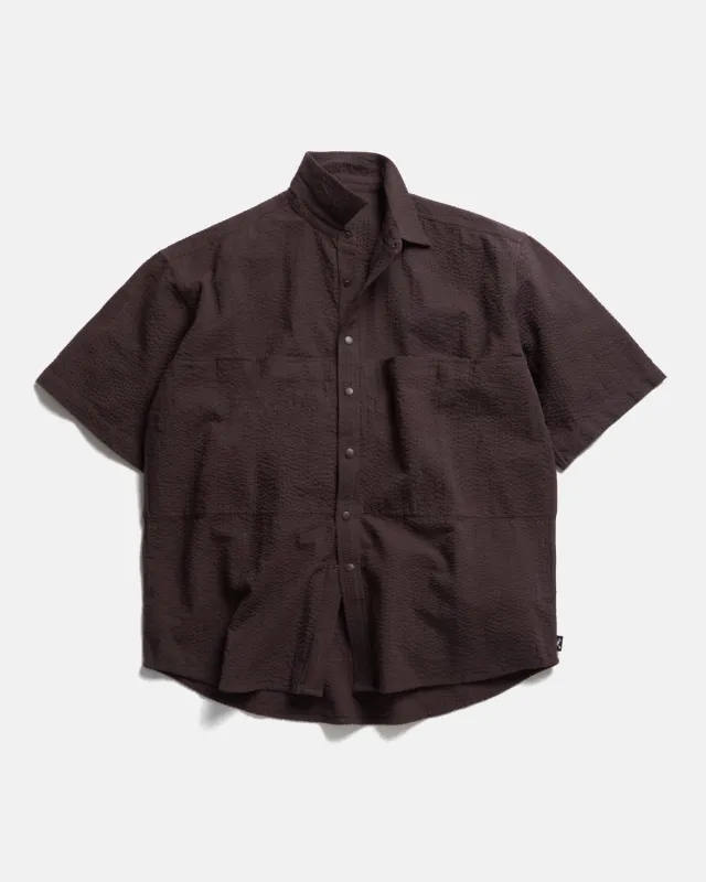 SS EASY WORK SHIRT - TONAL FONDENTE COTTON SEERSUCKER sold by 18 East