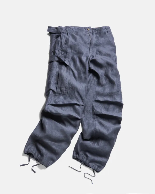 TAC UTILITY CARGO PANT - TURBULENCE SLATE LINEN TWILL sold by 18 East