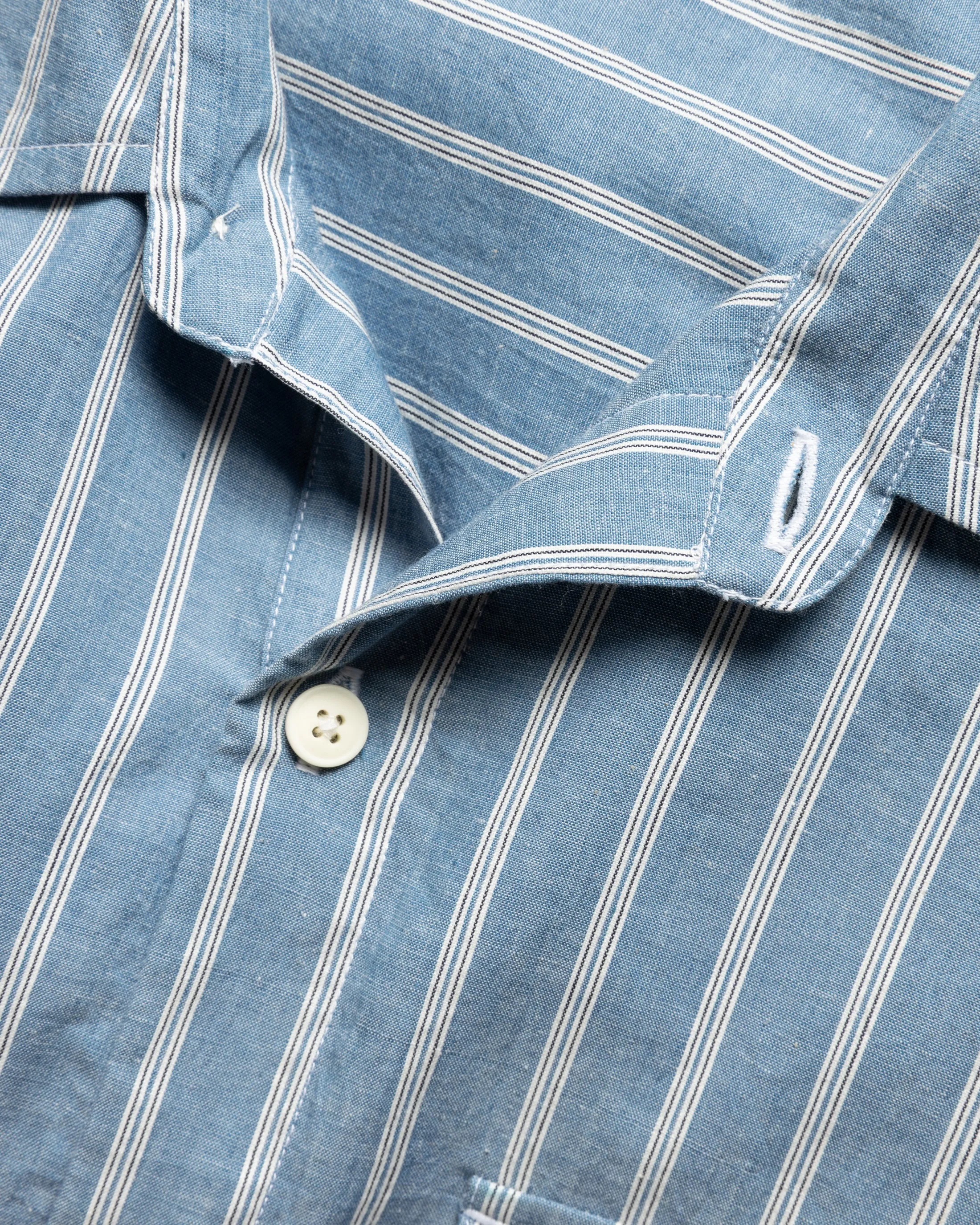 UDAI KURTA - CHAMBRAY / WHITE / NAVY YARN DYED END ON END COTTON sold by 18 East product image thumbnail 3