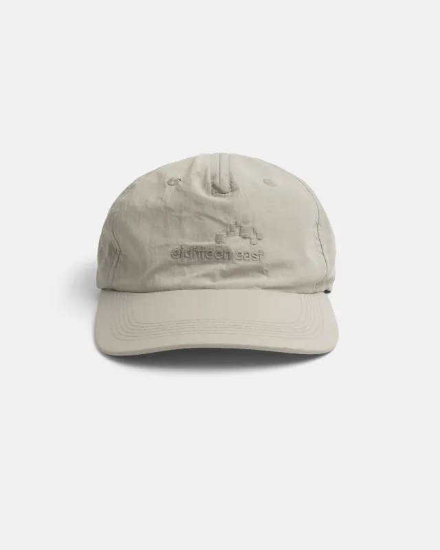 STOWE UNLINED 5 PANEL HAT - FOG GRAY FEATHERWEIGHT MICRO RIPSTOP NYLON sold by 18 East