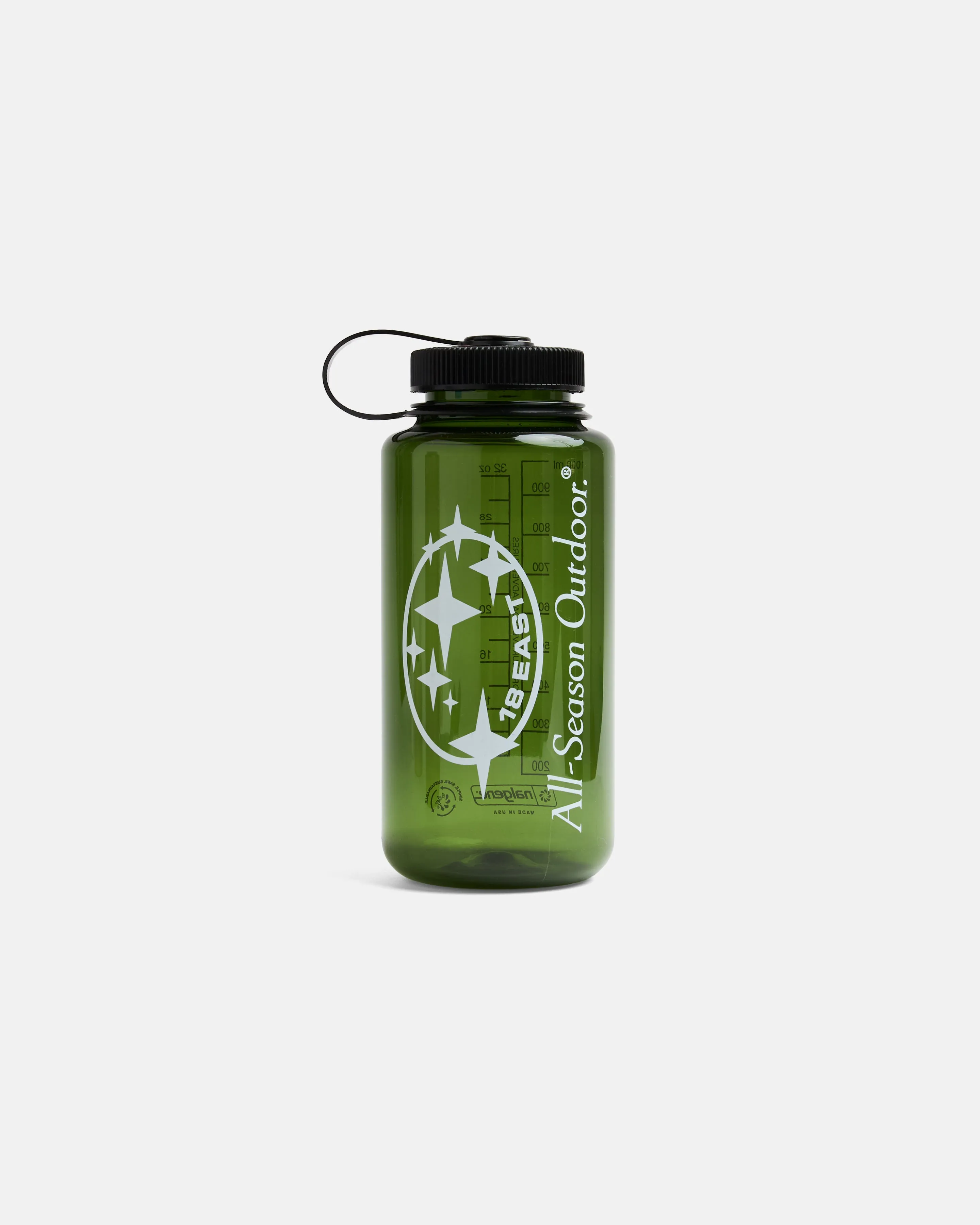 "ALL-SEASON OUTDOOR" WIDEMOUTH NALGENE BOTTLE - OUTBACK GREEN / BLACK sold by 18 East