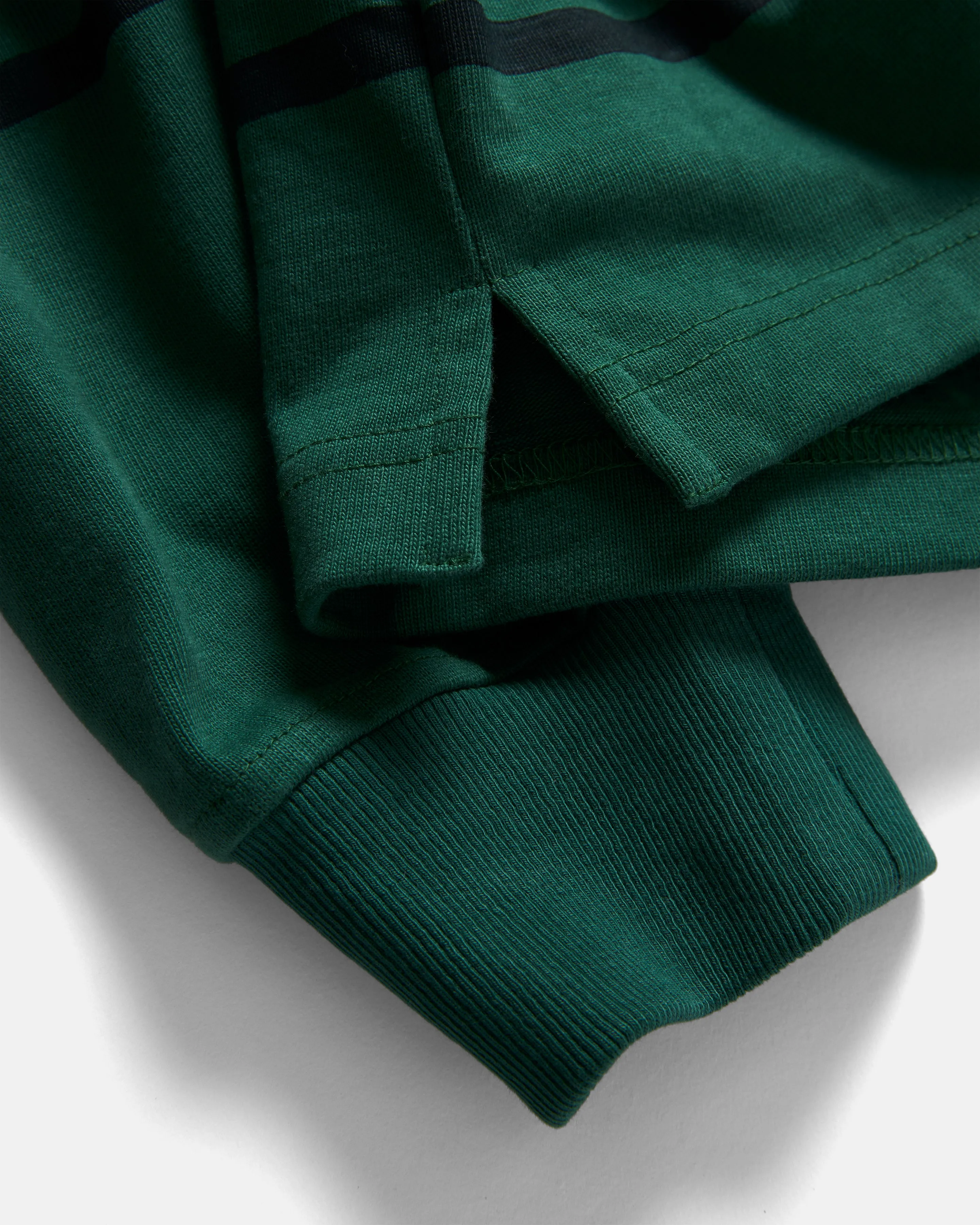 LS PINEWOLD RUGBY - PINE / MIDNIGHT NAVY BLOCK-PRINTED HEAVYWEIGHT COTTON JERSEY sold by 18 East product image thumbnail 5