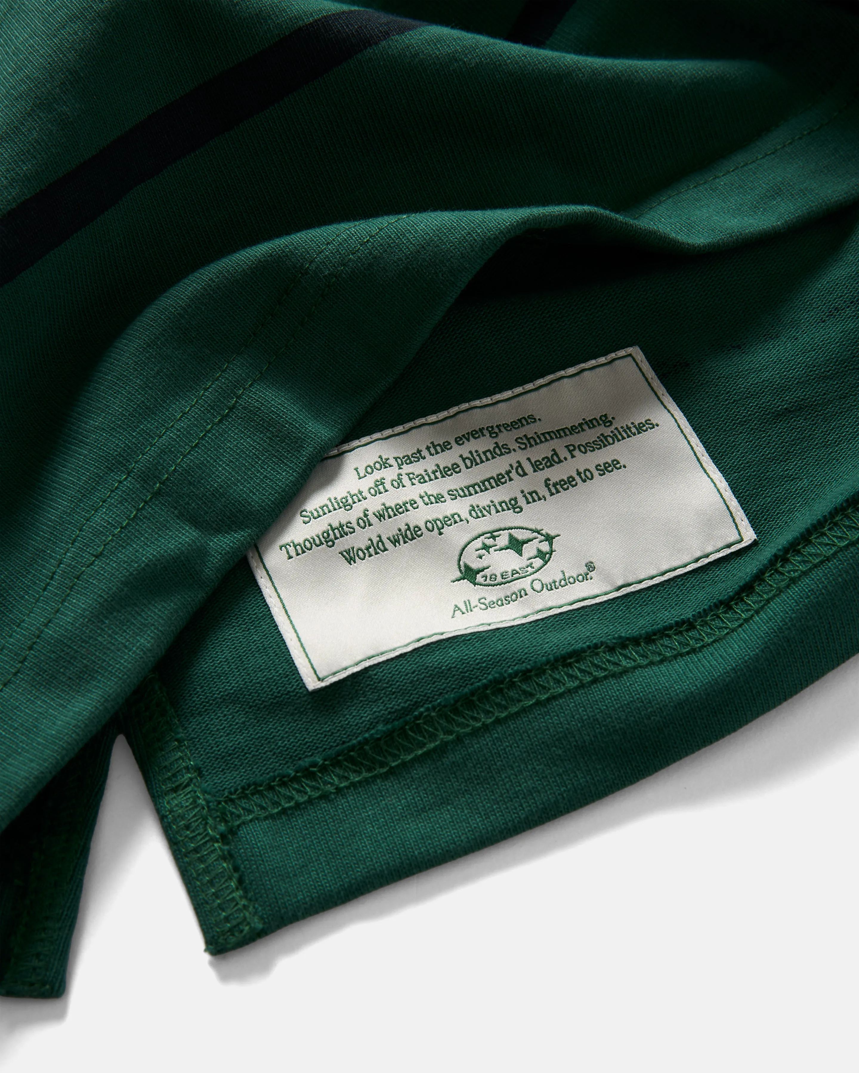 LS PINEWOLD RUGBY - PINE / MIDNIGHT NAVY BLOCK-PRINTED HEAVYWEIGHT COTTON JERSEY sold by 18 East product image thumbnail 4