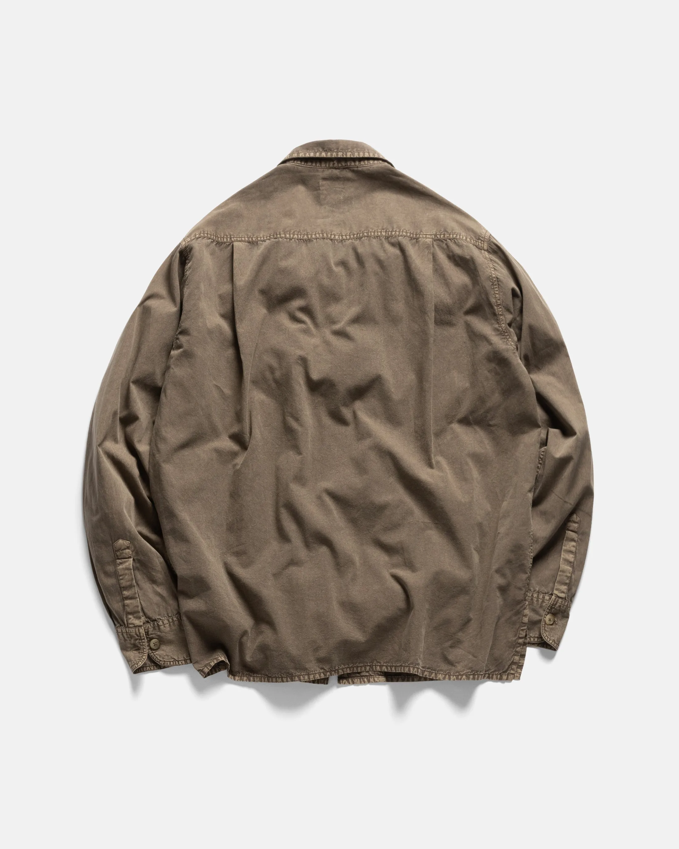 WES STRAIGHT HEM WORK SHIRT - FALCON BROWN PIGMENT DYED POPLIN sold by 18 East product image thumbnail 5