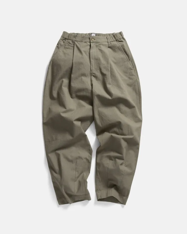 KELL PLEATED BIG PANT - DESTROYED SAGE COTTON RIPSTOP sold by 18 East