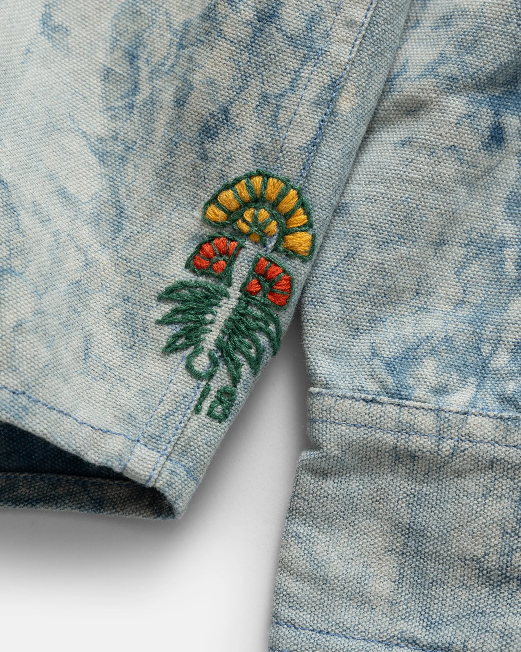 WOLF BUTTON-DOWN SHIRT - INDIGO DABU DYED HEAVY OXFORD CLOTH sold by 18 East product image thumbnail 5