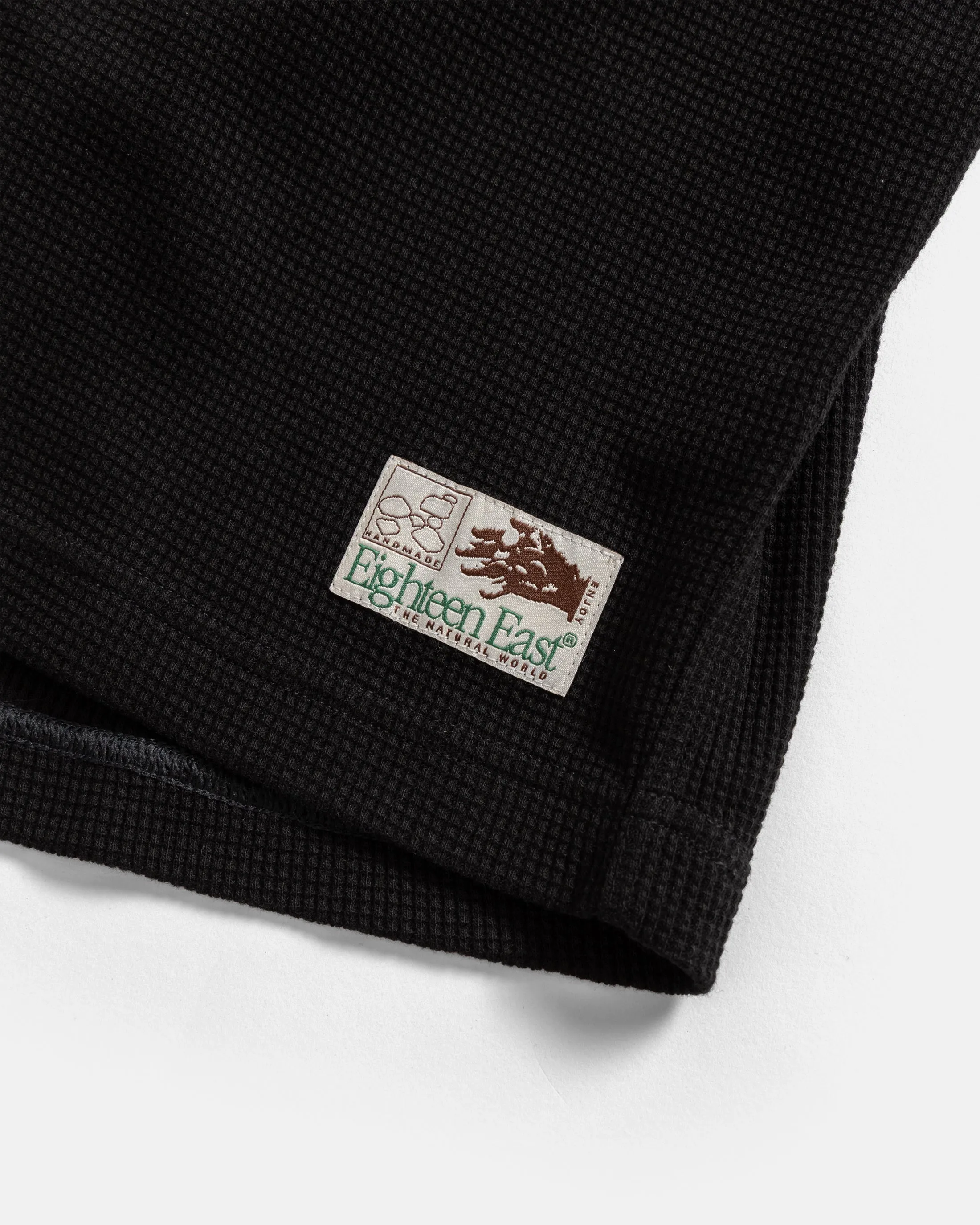 HIROCK LTE HALF SLEEVE CREWNECK - BLACK TECH COTTON LIGHTWEIGHT THERMAL sold by 18 East product image thumbnail 3