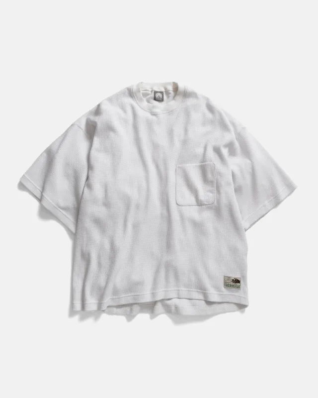 HIROCK LTE HALF SLEEVE CREWNECK - WHITE TECH COTTON LIGHTWEIGHT THERMAL sold by 18 East