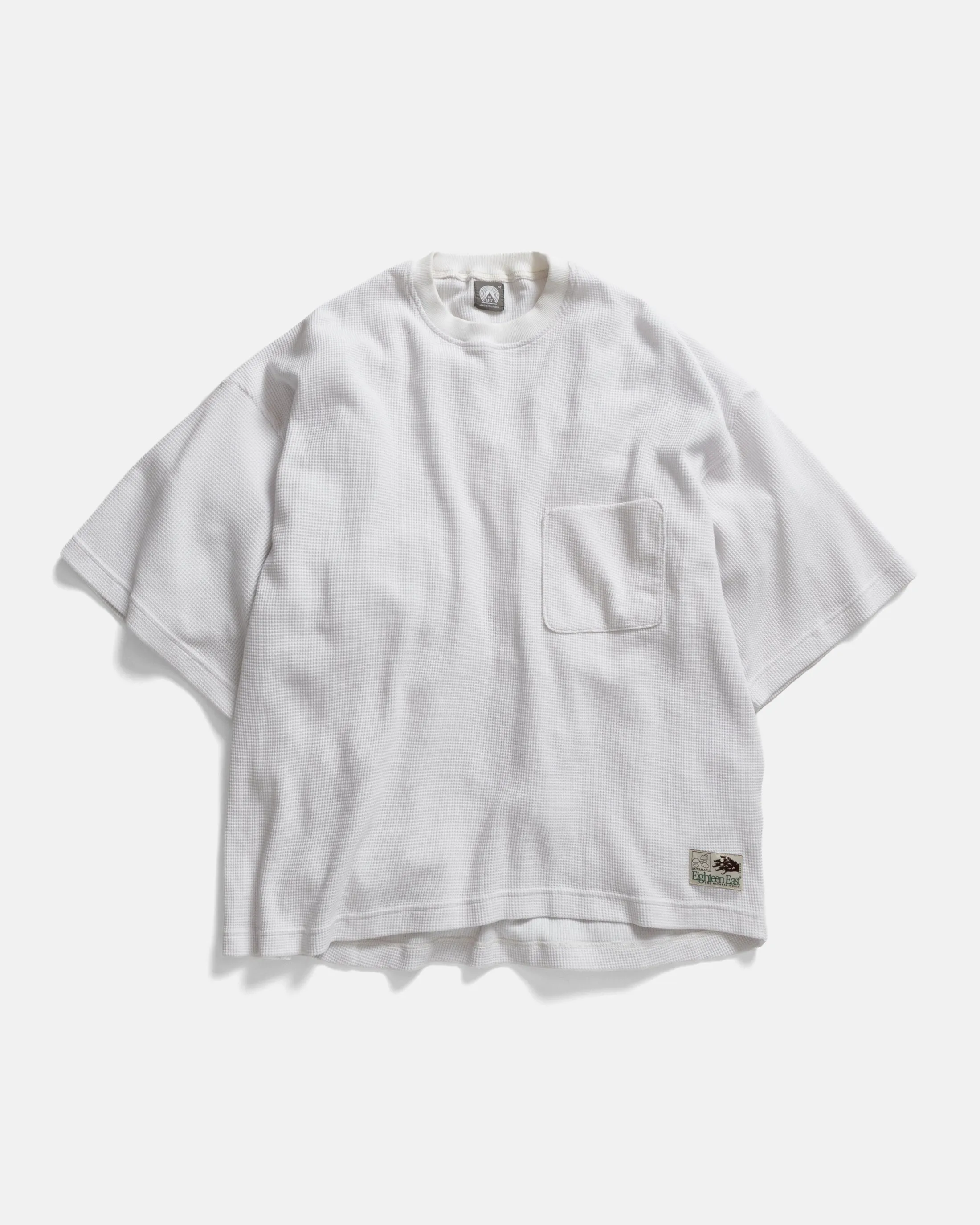 HIROCK LTE HALF SLEEVE CREWNECK - WHITE TECH COTTON LIGHTWEIGHT THERMAL sold by 18 East