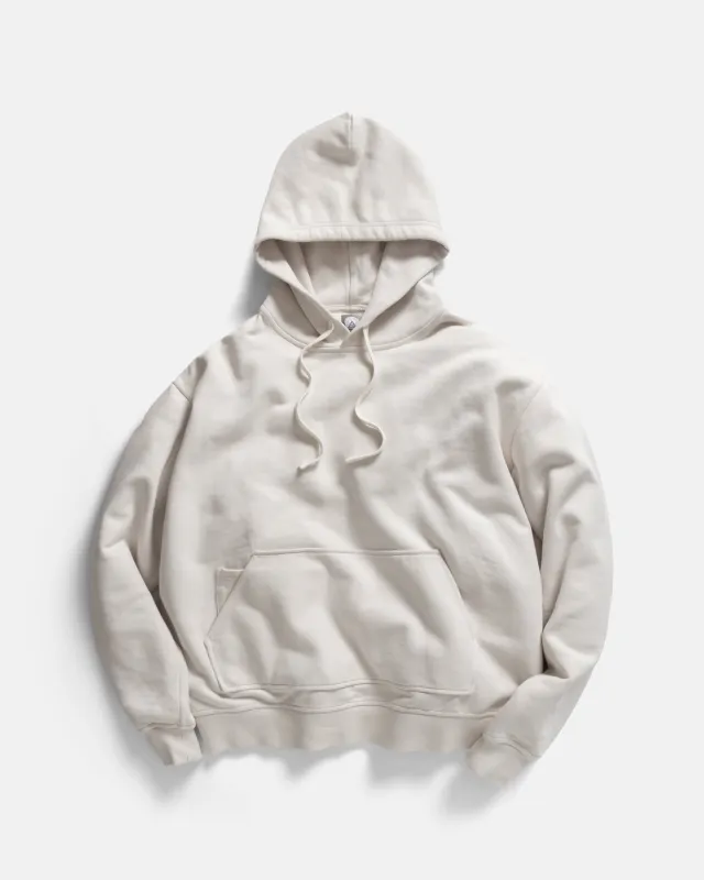 NOVIS HOODED SWEATSHIRT - ECRU 19oz. ALL COTTON LOOPBACK TERRY FLEECE sold by 18 East