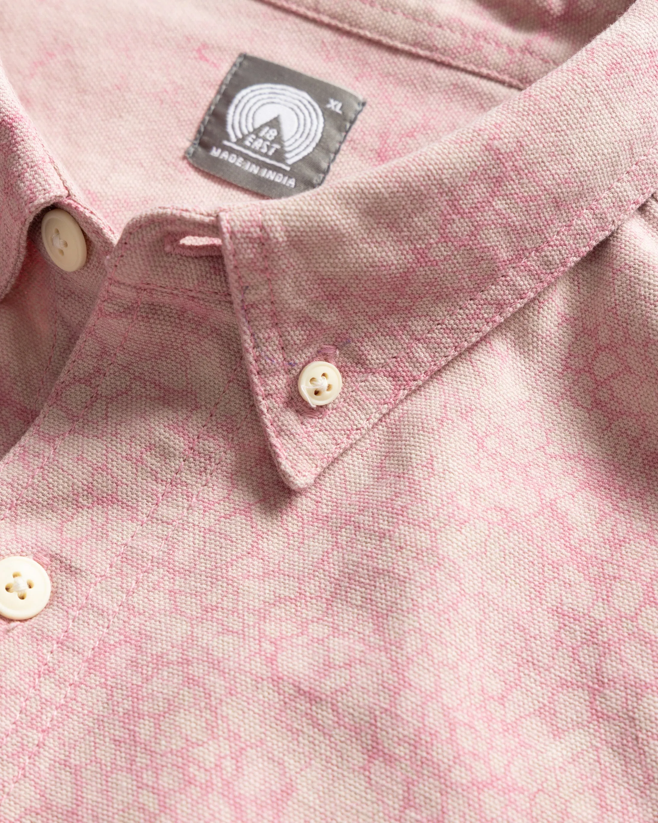 WOLF BUTTON-DOWN SHIRT - PINK DABU DYED HEAVY OXFORD CLOTH sold by 18 East product image thumbnail 2