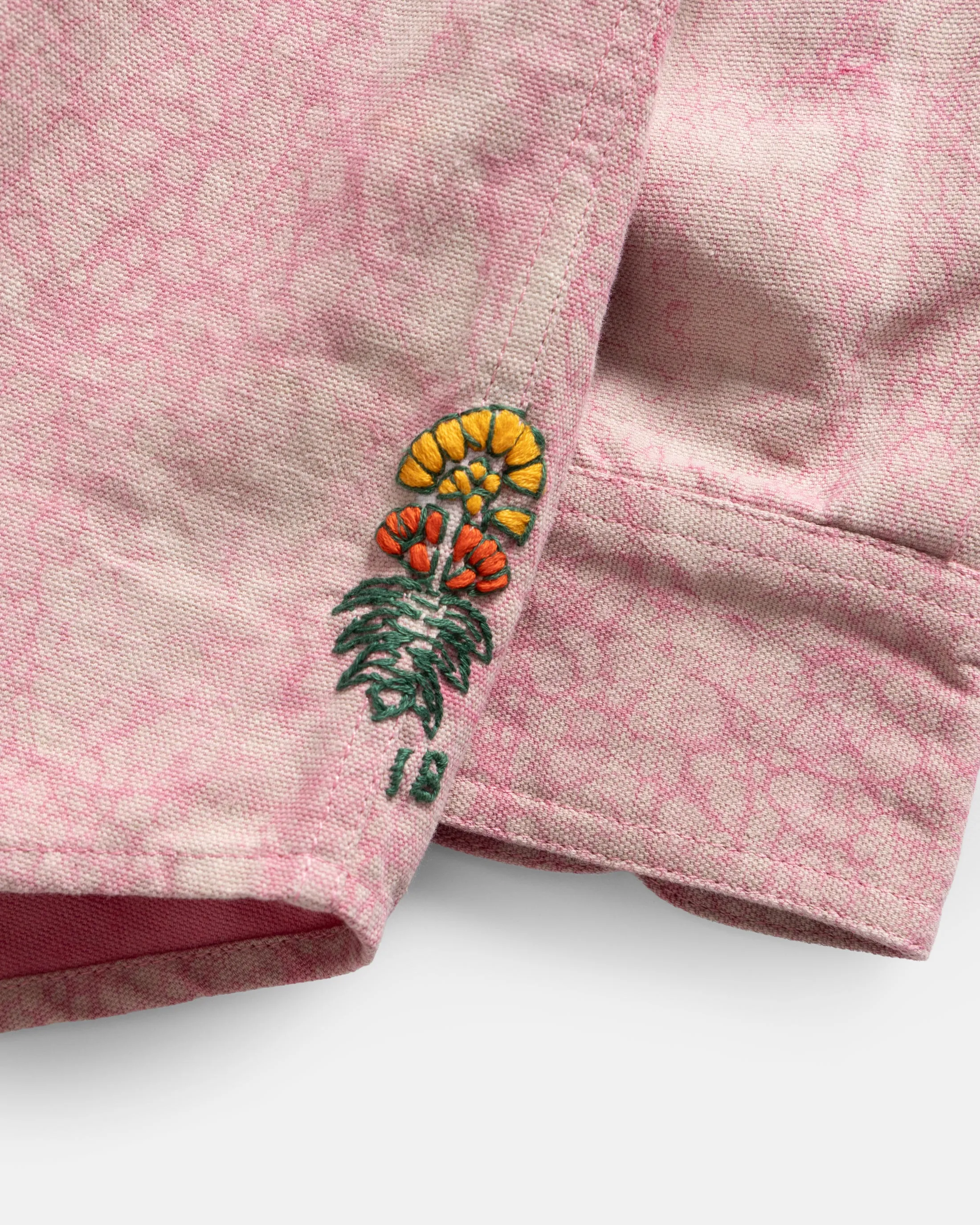 WOLF BUTTON-DOWN SHIRT - PINK DABU DYED HEAVY OXFORD CLOTH sold by 18 East product image thumbnail 4