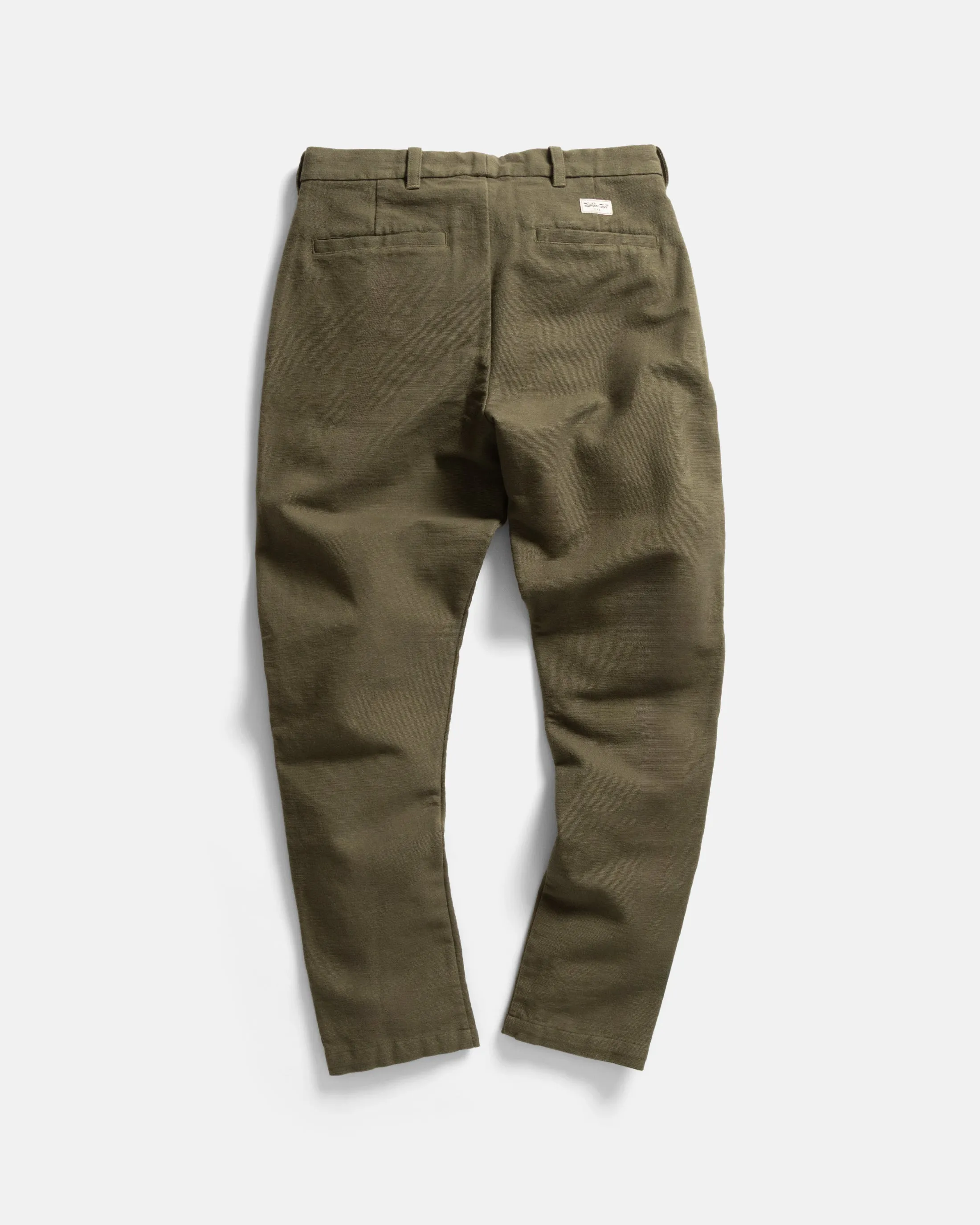 JIAN SINGLE PLEAT PANT - RIFLE GREEN HANDSPUN COTTON CANVAS sold by 18 East product image thumbnail 3