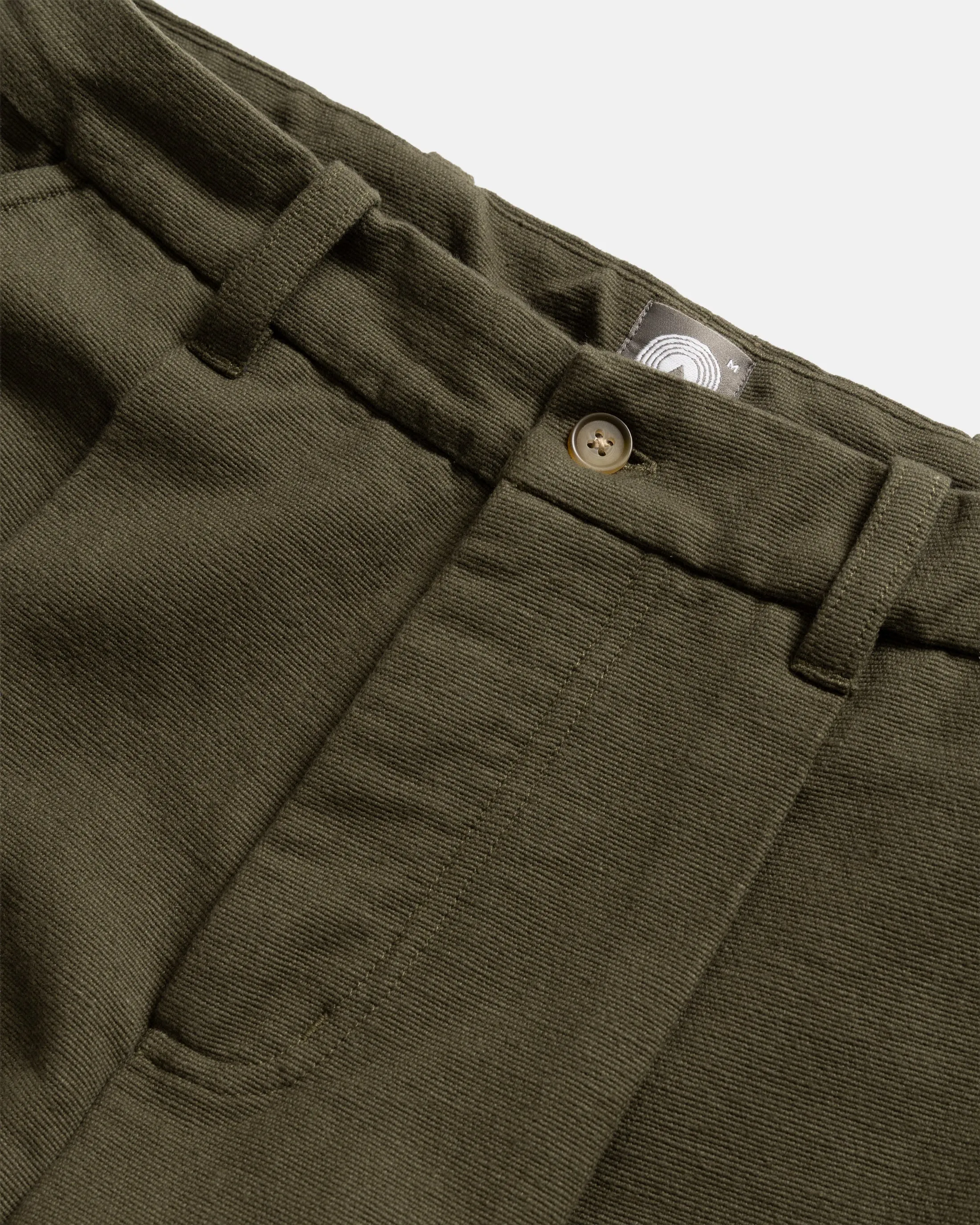 JIAN SINGLE PLEAT PANT - RIFLE GREEN HANDSPUN COTTON CANVAS sold by 18 East product image thumbnail 2