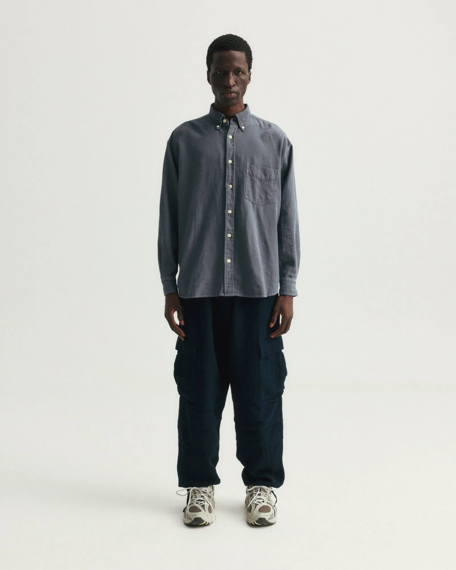 JESPER VINTAGE BUTTON DOWN SHIRT - TURBULENCE PIGMENT DYED OXFORD CLOTH sold by 18 East product image thumbnail 4