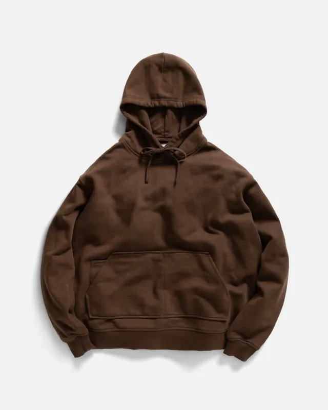 NOVIS HOODED SWEATSHIRT - FONDENTE BROWN 19oz. ALL COTTON LOOPBACK TERRY FLEECE sold by 18 East