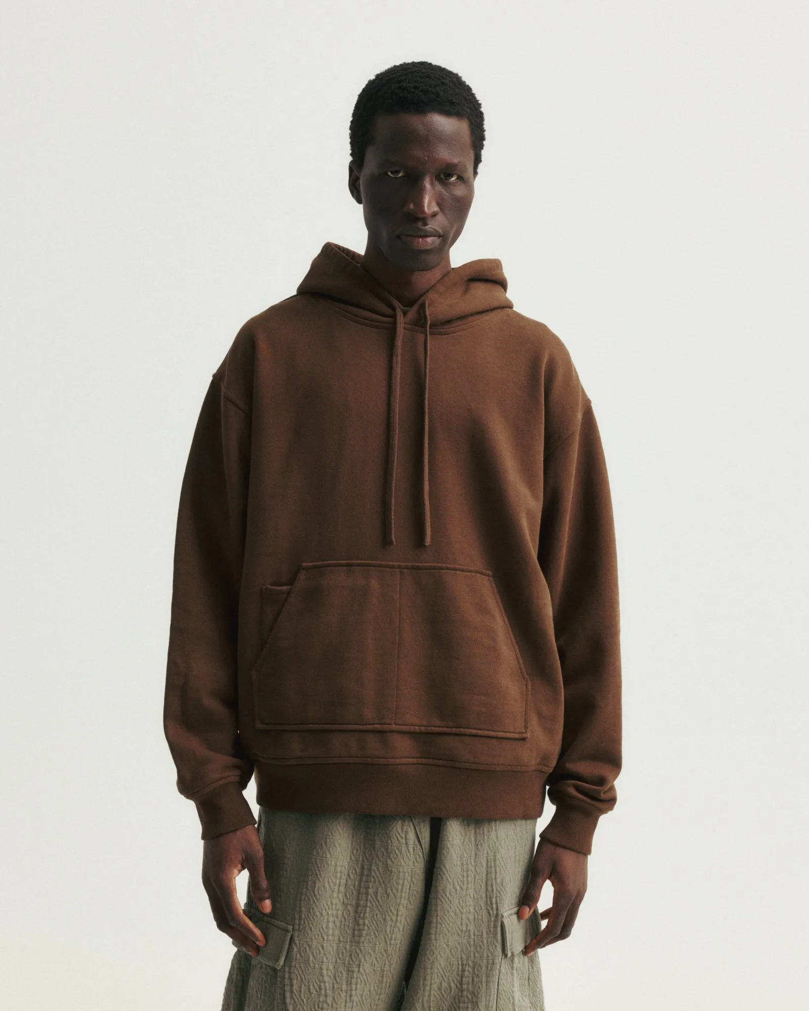 NOVIS HOODED SWEATSHIRT - FONDENTE BROWN 19oz. ALL COTTON LOOPBACK TERRY FLEECE sold by 18 East product image thumbnail 2
