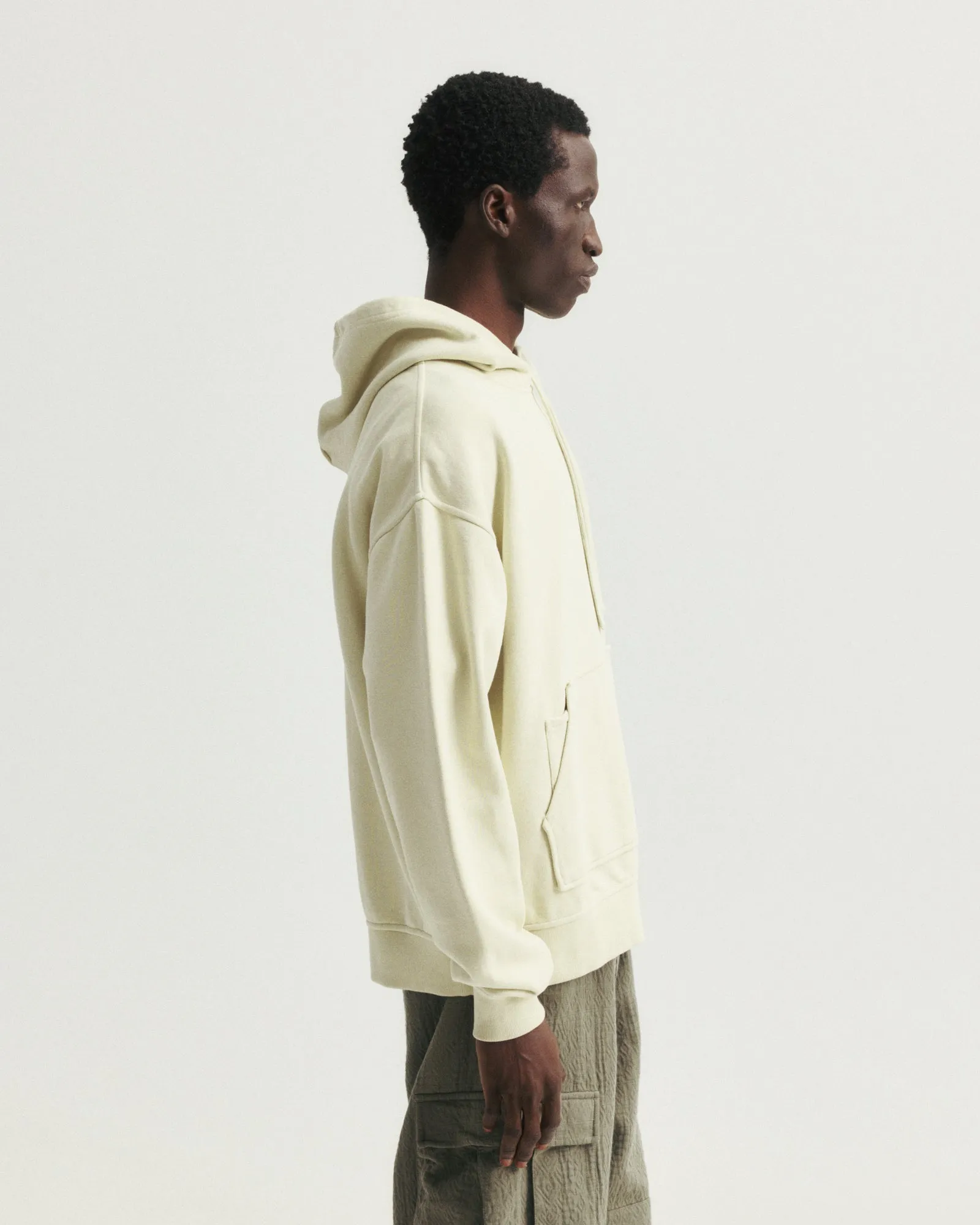 NOVIS HOODED SWEATSHIRT - BARELY LICHEN 19oz. ALL COTTON LOOPBACK TERRY FLEECE sold by 18 East product image thumbnail 4