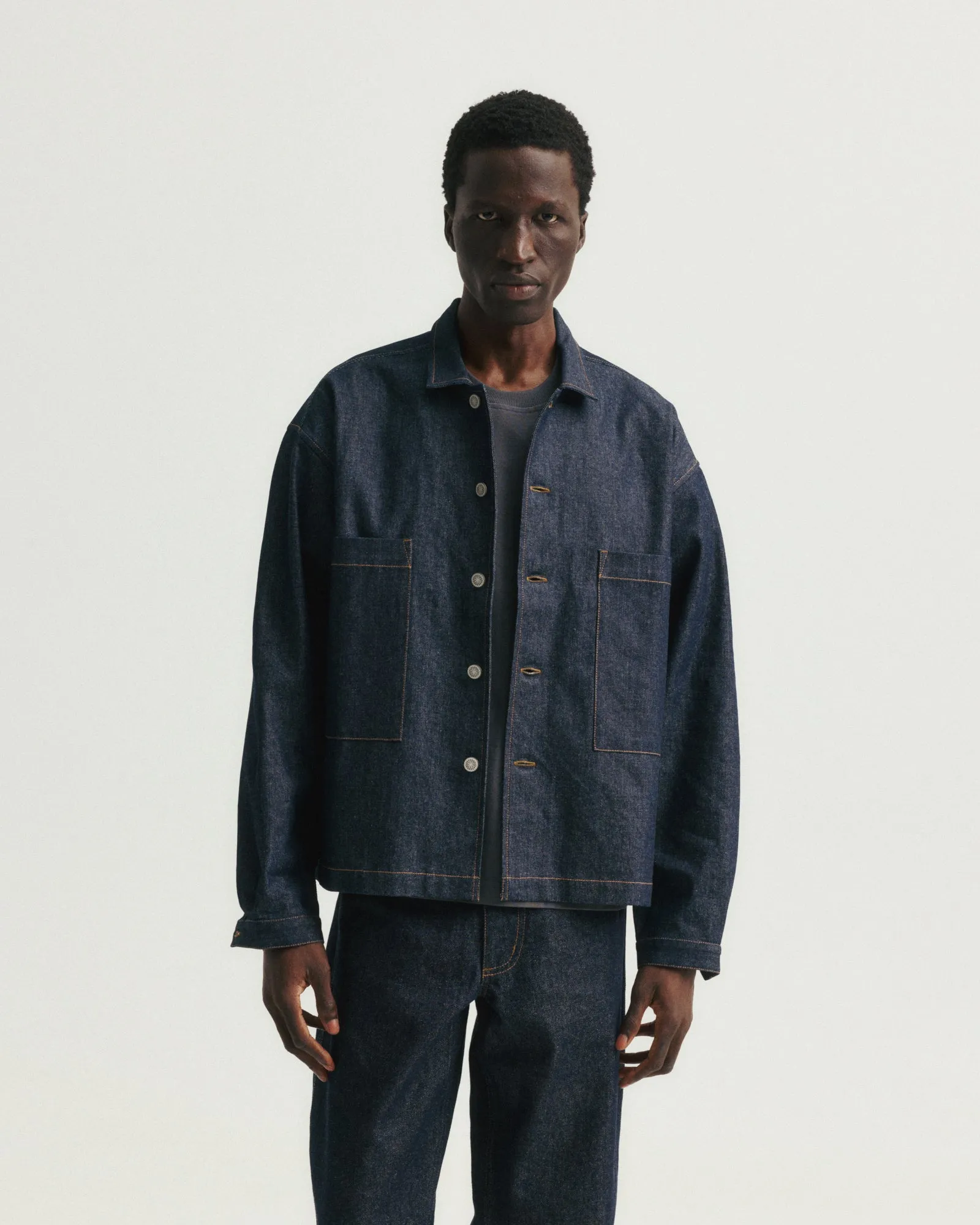 SAM SHIRT JACKET - 13 oz. RAW DENIM sold by 18 East product image thumbnail 2